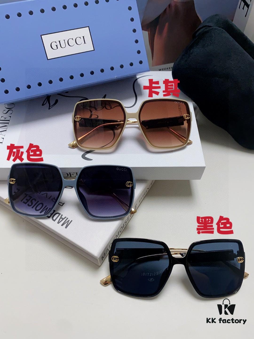 6931fdb63a89a121ed54df53 Gucci New Large-Frame Sunglasses for Women, Slimming Fashionable UV-Protection Square Sunglasses, Streetwear Style Vacation Eyewear