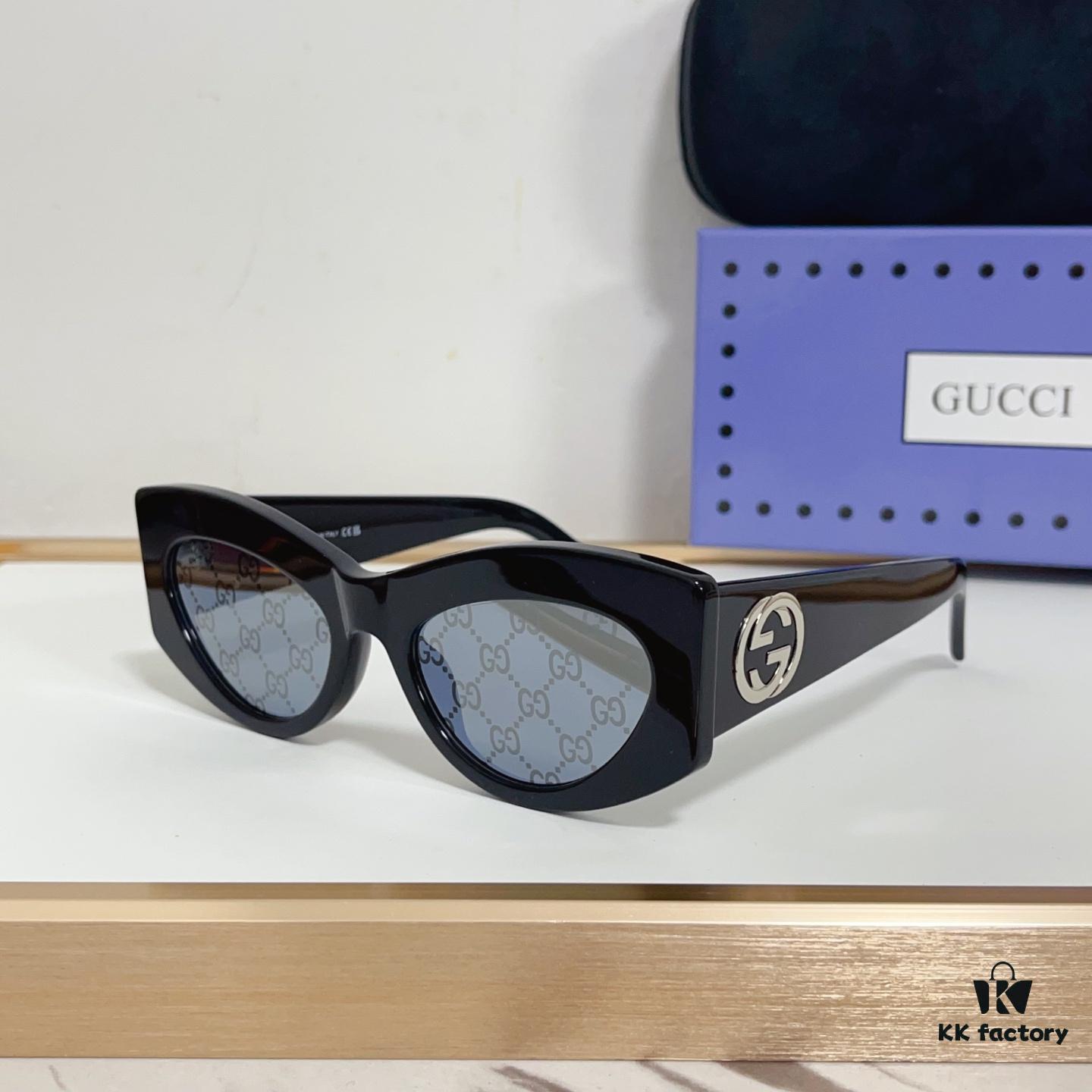 6931fdb63a89a121ed54df54 135 GUCCI GG1843S Cruise 25 Sunglasses, Cat-Eye Frame with Interlocking G Detail, Size 53-20-140