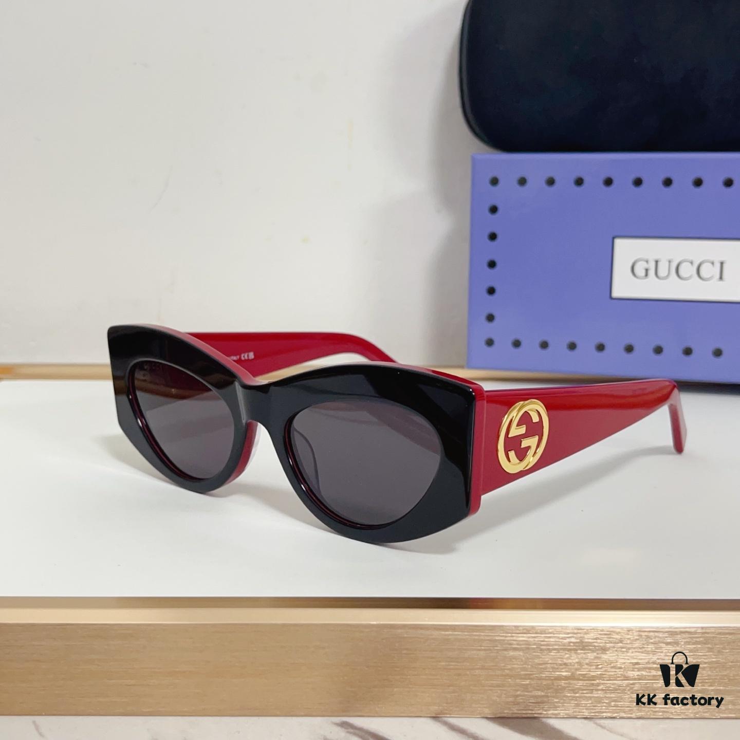 6931fdb73a89a121ed54df59 135 GUCCI GG1843S Cruise 25 Sunglasses, Cat-Eye Frame with Interlocking G Detail, Size 53-20-140