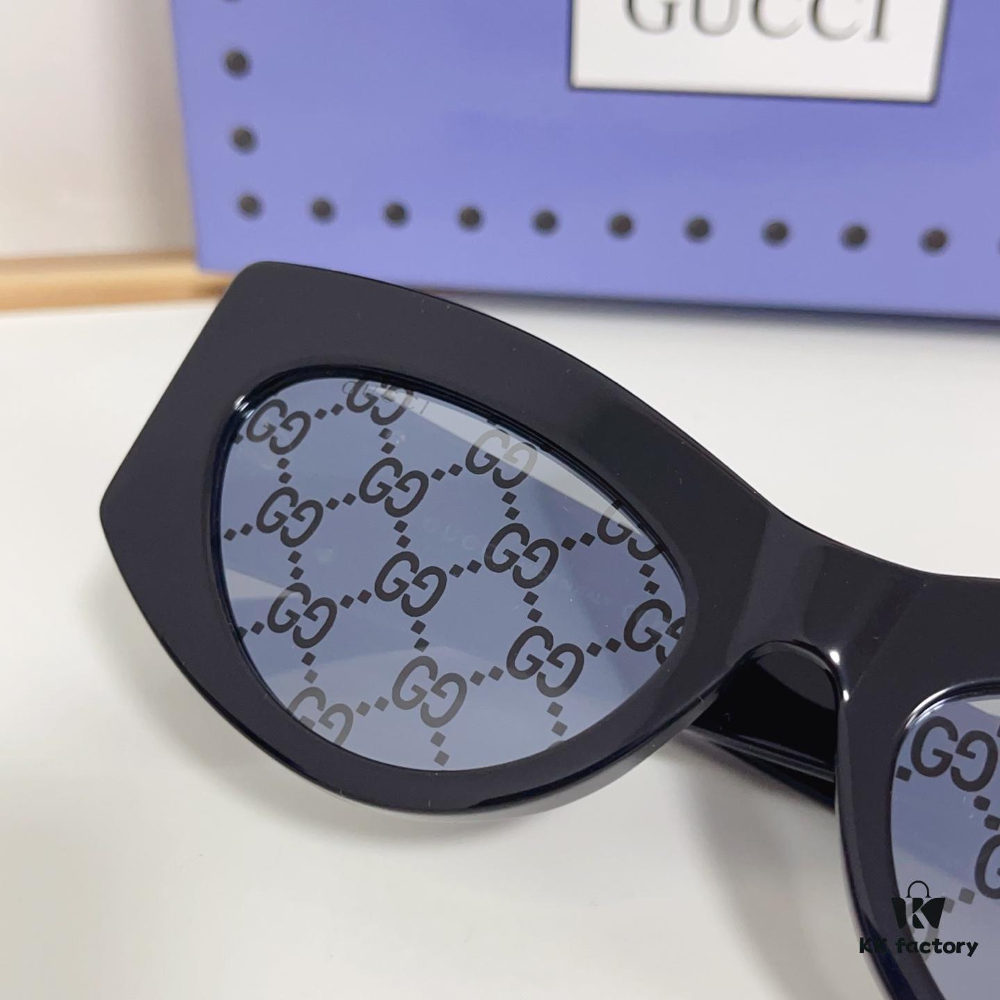 6931fdb73a89a121ed54df5a 135 GUCCI GG1843S Cruise 25 Sunglasses, Cat-Eye Frame with Interlocking G Detail, Size 53-20-140