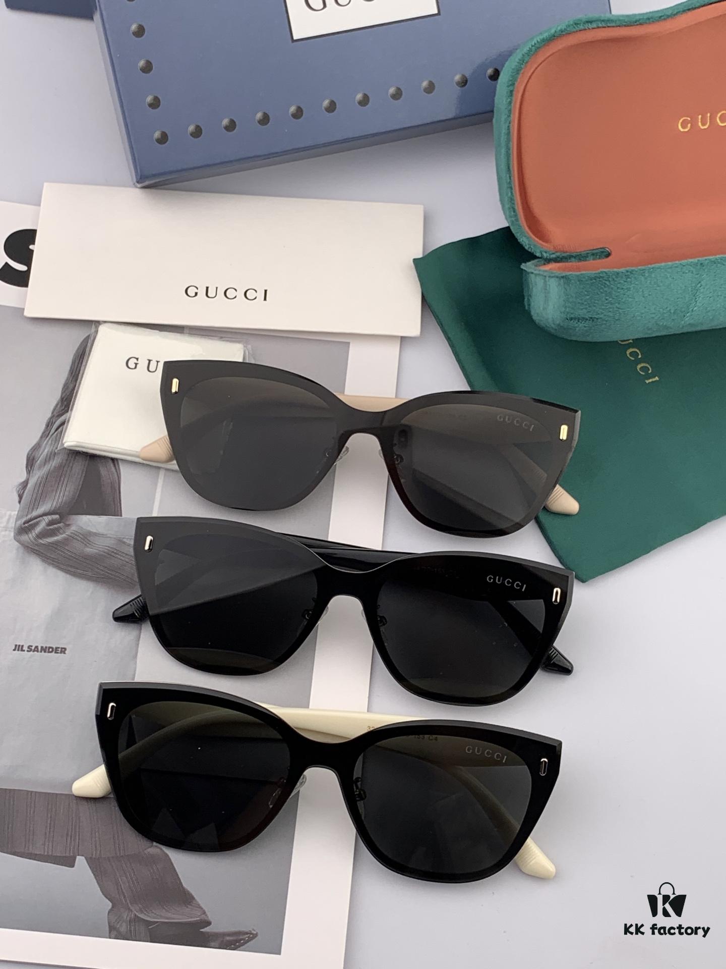 GUCCI New One-Piece Nylon Polarized Sunglasses, Stylish Square-Framed Unisex Sun Glasses for Couples, Comfortable Fit, Trendy Influencer Style, Flattering on Both Oval and Round Faces
