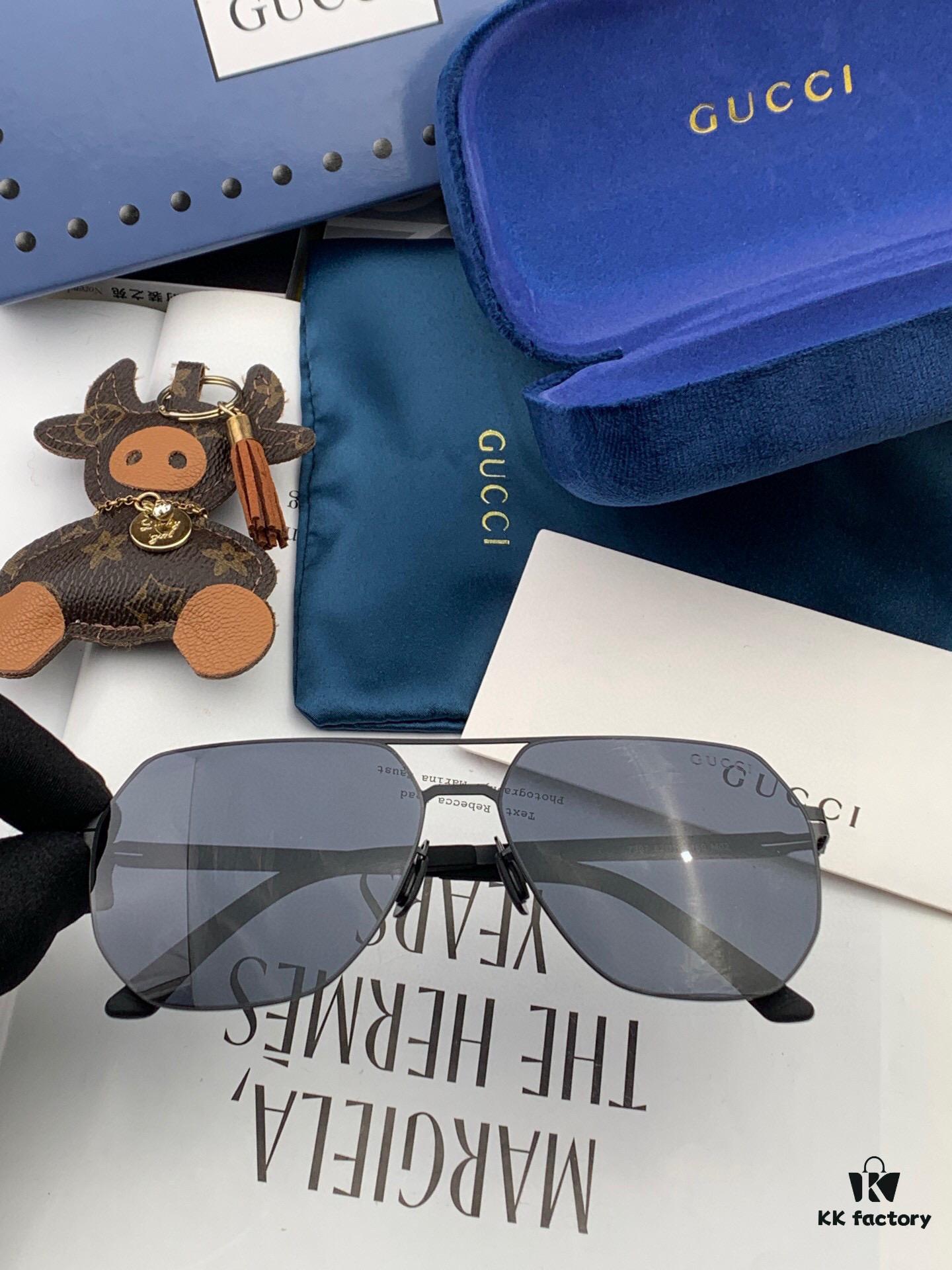 6931fdd43a89a121ed54e0d7 GUCCI 2025 New Unisex Polygonal Sunglasses G7730, Electroplated Finish, Ultra-Light & Durable, HD Nylon Lenses