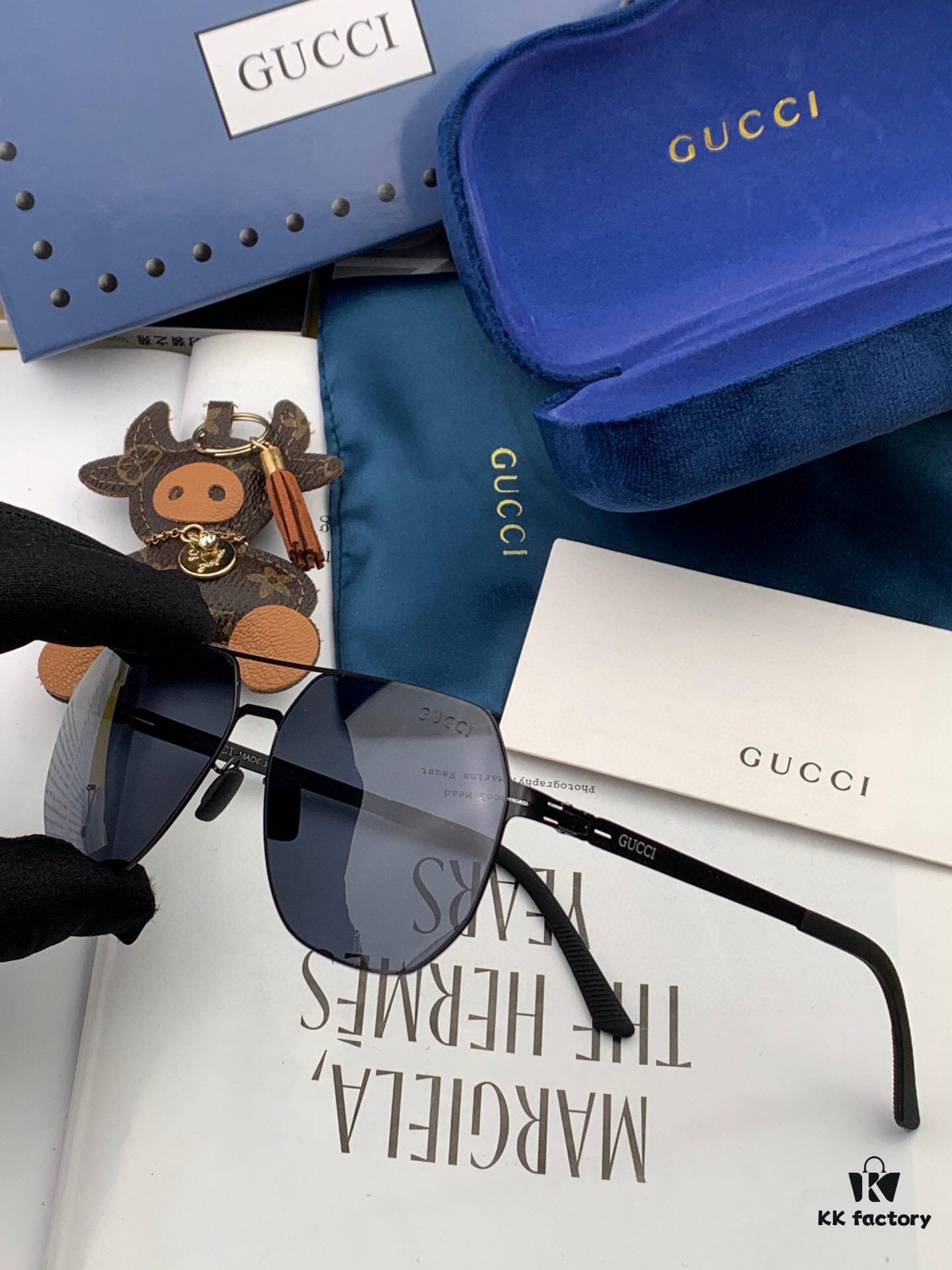 6931fdd43a89a121ed54e0da GUCCI 2025 New Unisex Polygonal Sunglasses G7730, Electroplated Finish, Ultra-Light & Durable, HD Nylon Lenses