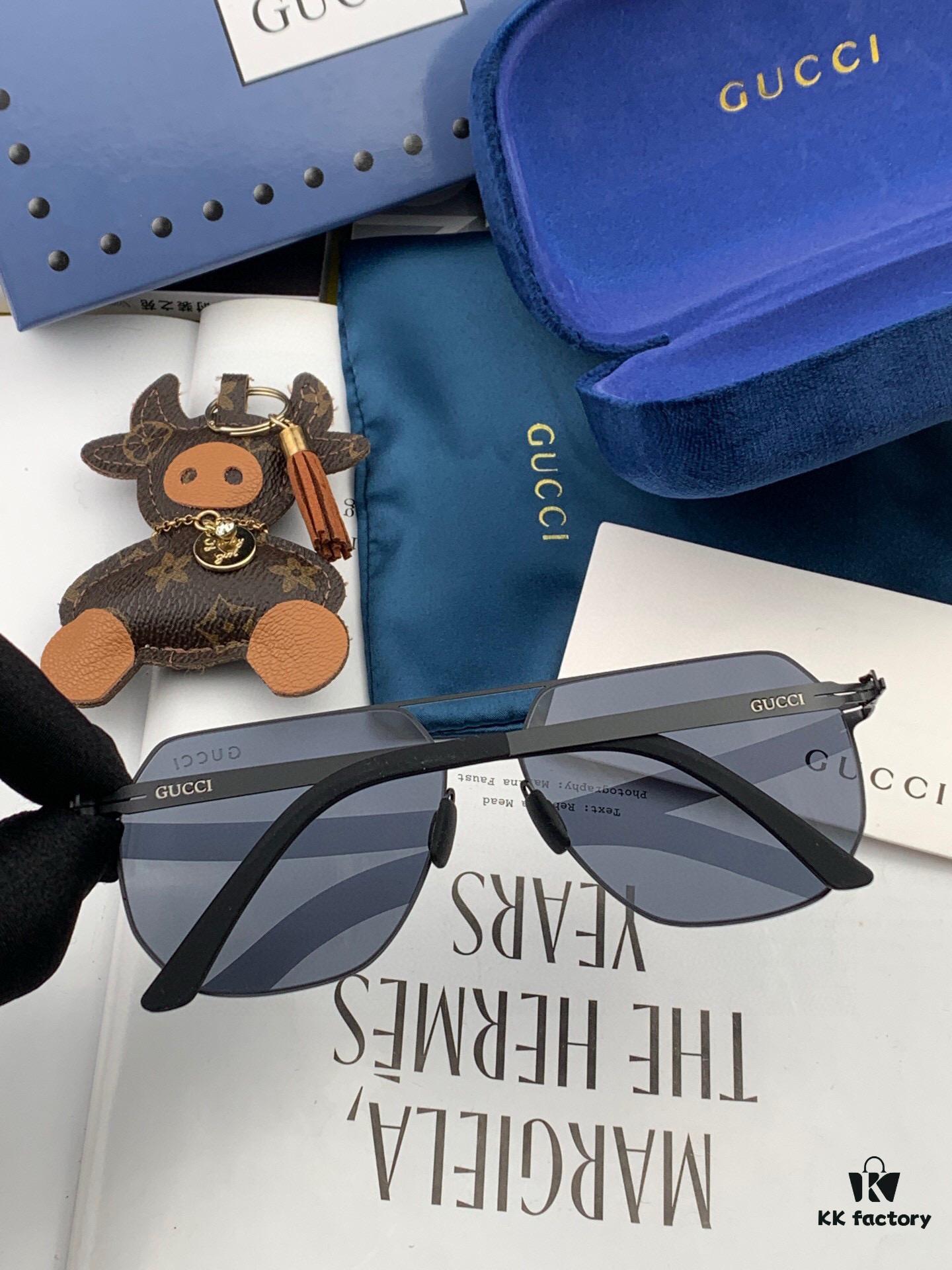 6931fdd43a89a121ed54e0db GUCCI 2025 New Unisex Polygonal Sunglasses G7730, Electroplated Finish, Ultra-Light & Durable, HD Nylon Lenses