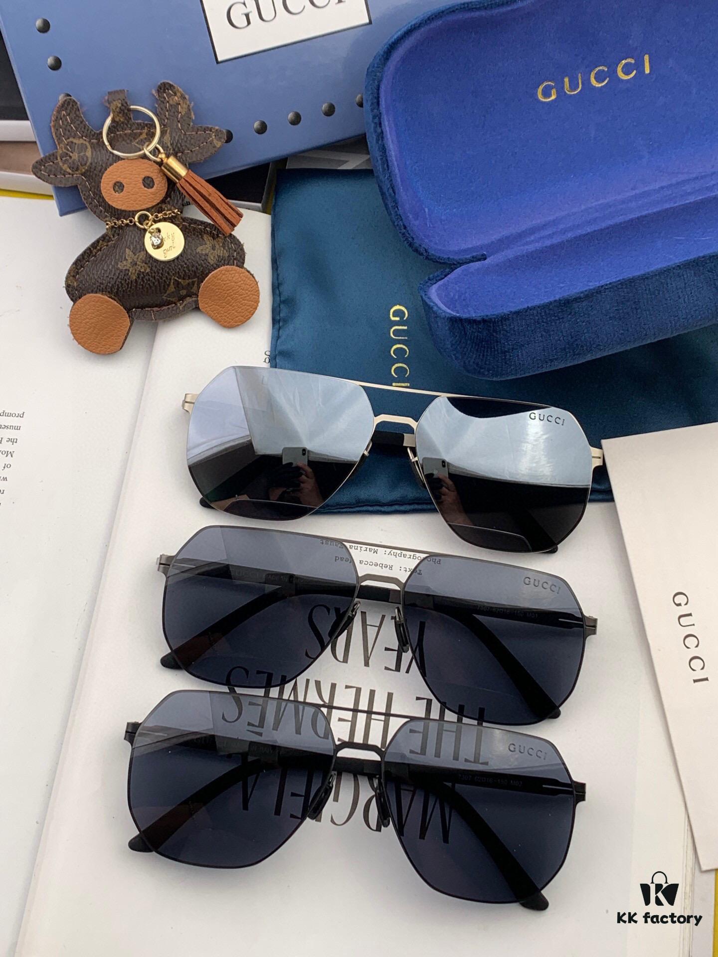 6931fdd53a89a121ed54e0dc GUCCI 2025 New Unisex Polygonal Sunglasses G7730, Electroplated Finish, Ultra-Light & Durable, HD Nylon Lenses