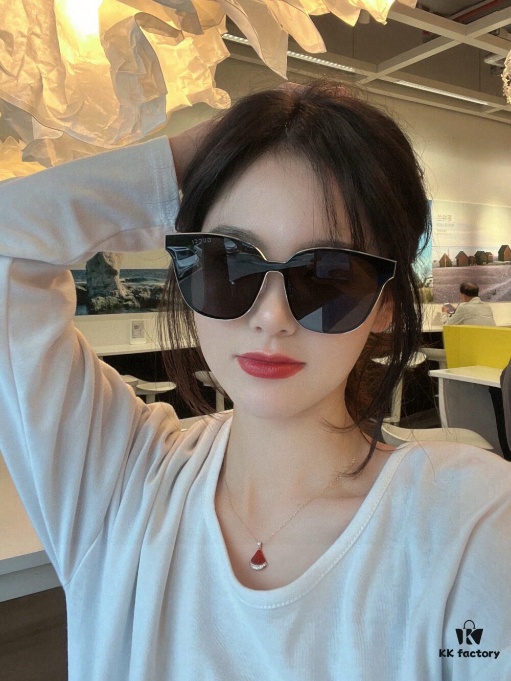 6931fdd93a89a121ed54e113 GUCCI 2024 New Spring Launch One-Piece Oversized Nylon Sunglasses Unisex Model G580