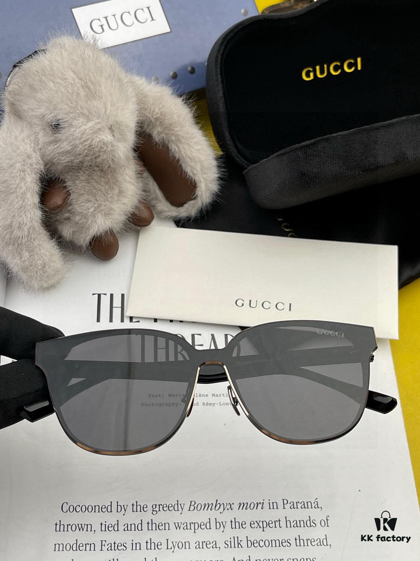 6931fdd93a89a121ed54e115 GUCCI 2024 New Spring Launch One-Piece Oversized Nylon Sunglasses Unisex Model G580