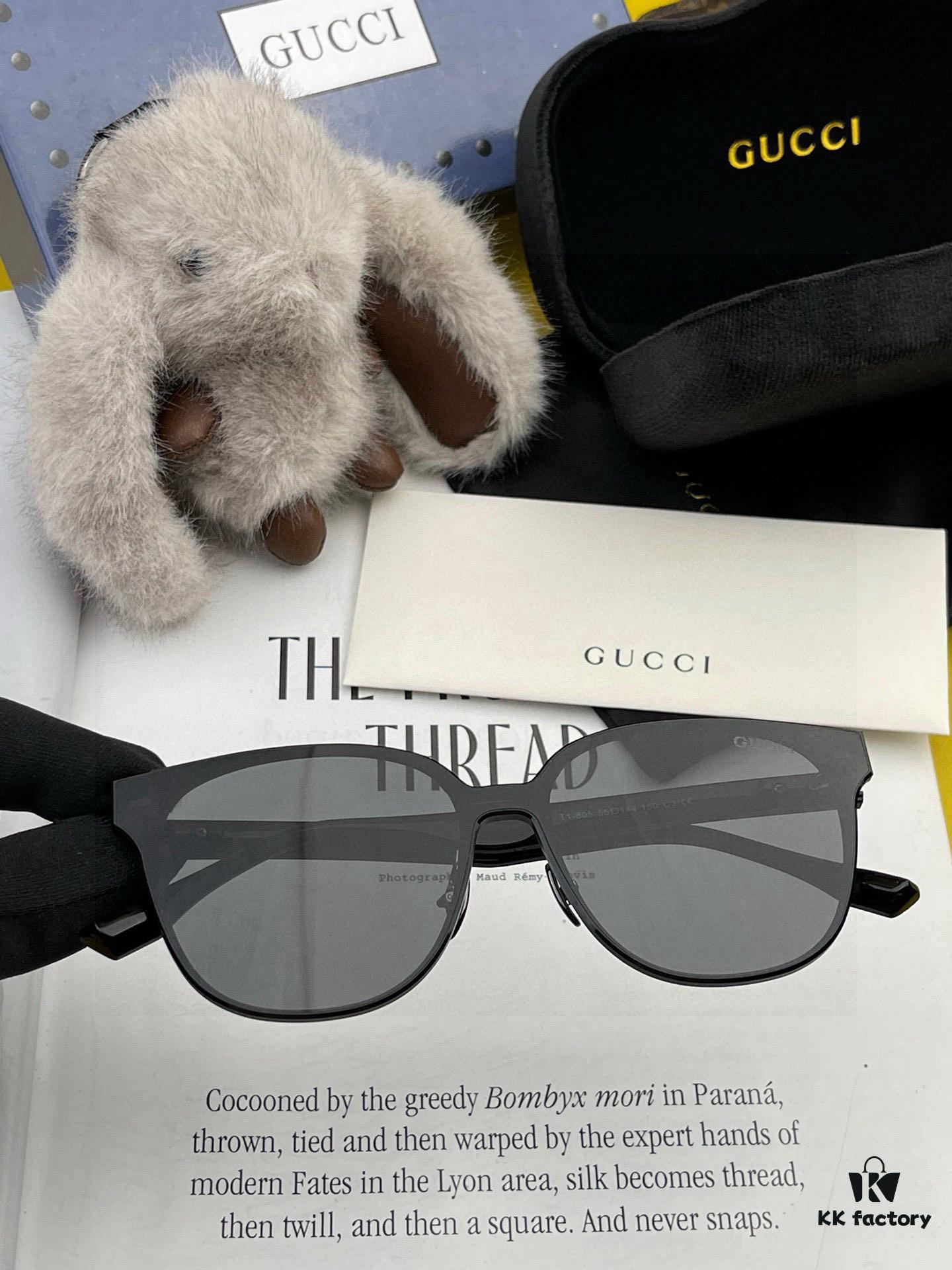 6931fdd93a89a121ed54e116 GUCCI 2024 New Spring Launch One-Piece Oversized Nylon Sunglasses Unisex Model G580