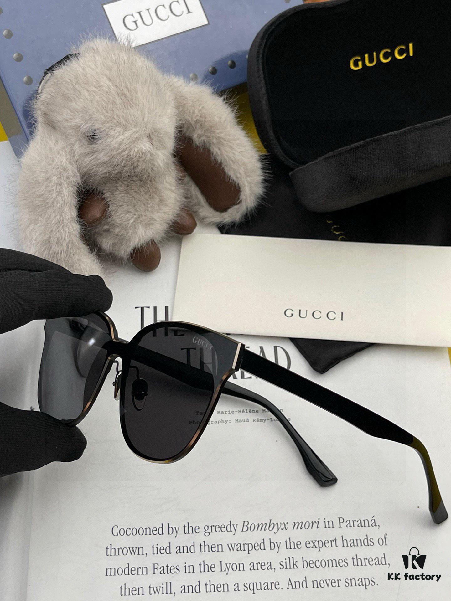 6931fdd93a89a121ed54e118 GUCCI 2024 New Spring Launch One-Piece Oversized Nylon Sunglasses Unisex Model G580