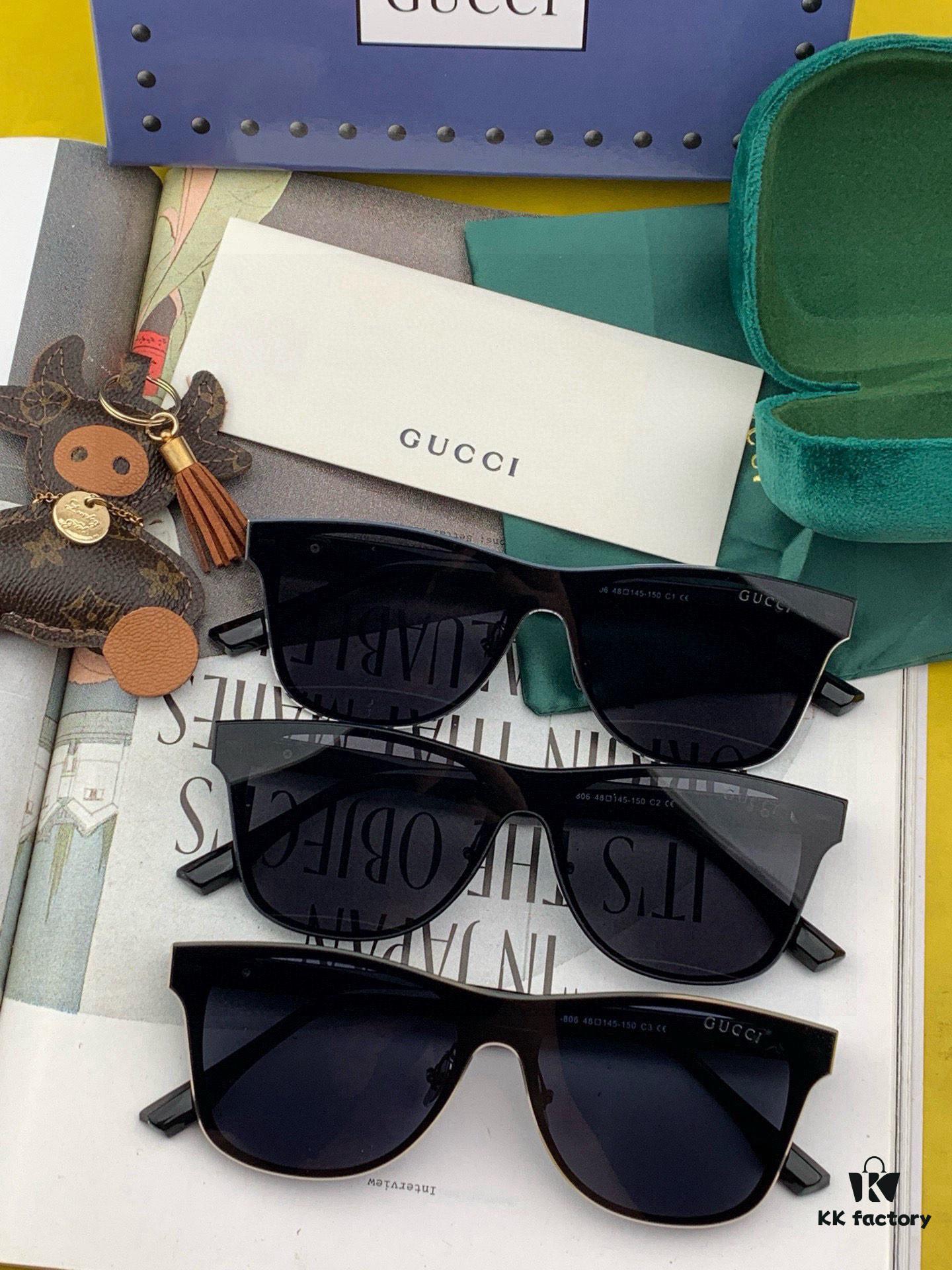 6931fdda3a89a121ed54e124 GUCCI 2025 New Spring Launch One-Piece Oversized Sunglasses, Unisex Nylon Frame UV-Protective Shades