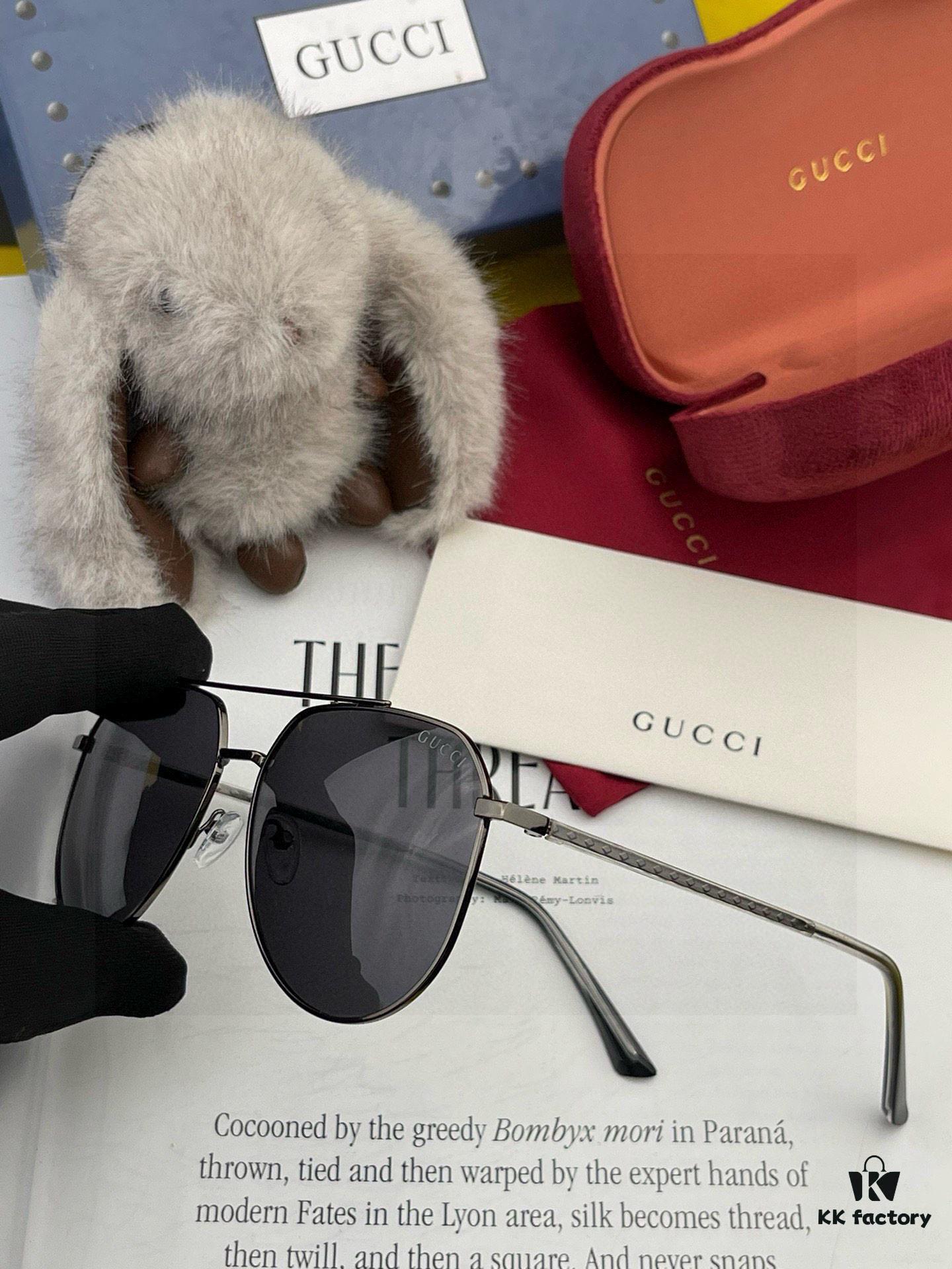 6931fddc3a89a121ed54e144 Gucci High-Quality Unisex Sunglasses, Polarized Pilot Frames with Imported Polaroid Lenses, Stylish Oversized Aviator Sunglasses for Driving and Fishing, UV-Protective Korean-Style Slimming Design