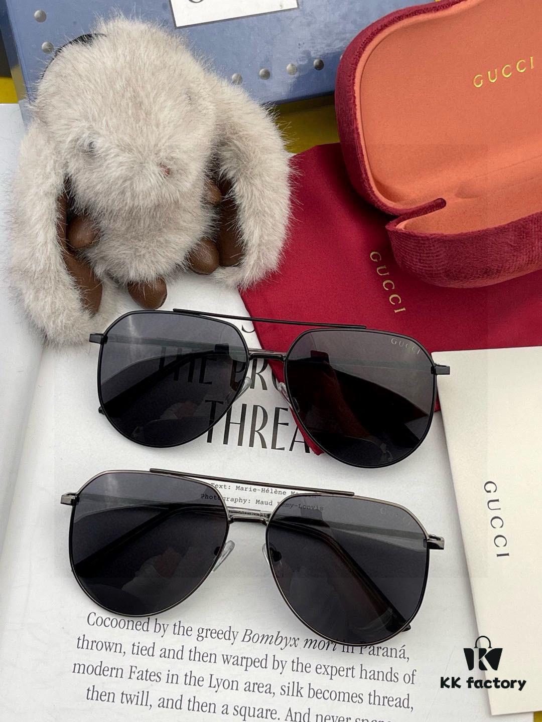 6931fddd3a89a121ed54e148 Gucci High-Quality Unisex Sunglasses, Polarized Pilot Frames with Imported Polaroid Lenses, Stylish Oversized Aviator Sunglasses for Driving and Fishing, UV-Protective Korean-Style Slimming Design