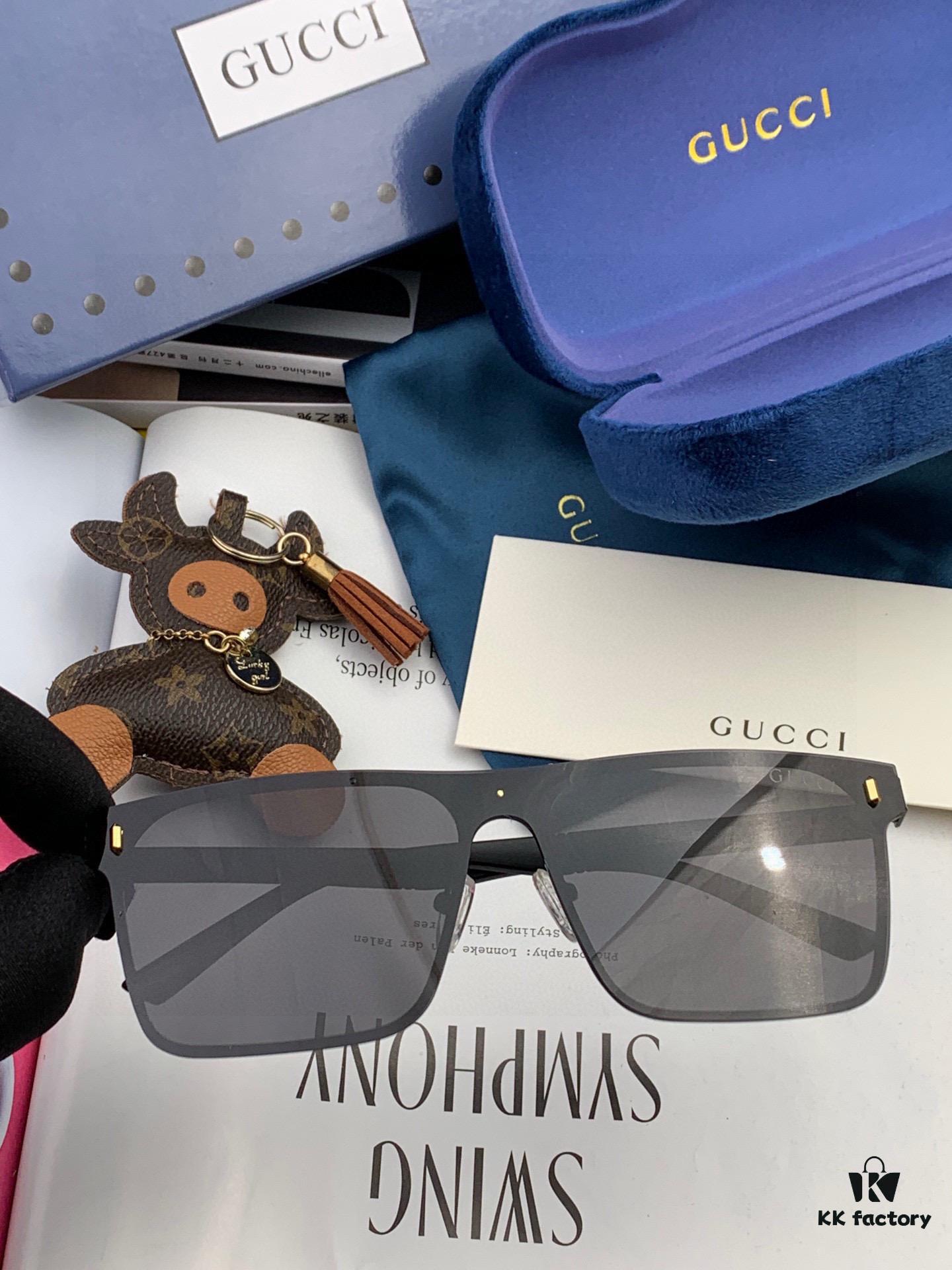 6931fdde3a89a121ed54e154 Gucci New Model One-Piece Driving Sunglasses, Must-Have Style for Travel, Popular Among Multiple Celebrities, Unisex Aviator Sunglasses Model: G7809