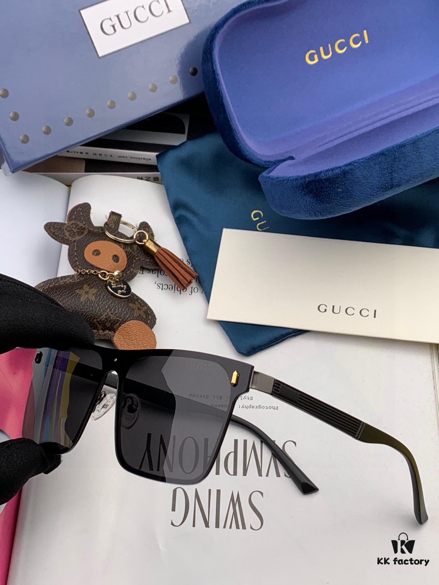 6931fdde3a89a121ed54e156 Gucci New Model One-Piece Driving Sunglasses, Must-Have Style for Travel, Popular Among Multiple Celebrities, Unisex Aviator Sunglasses Model: G7809