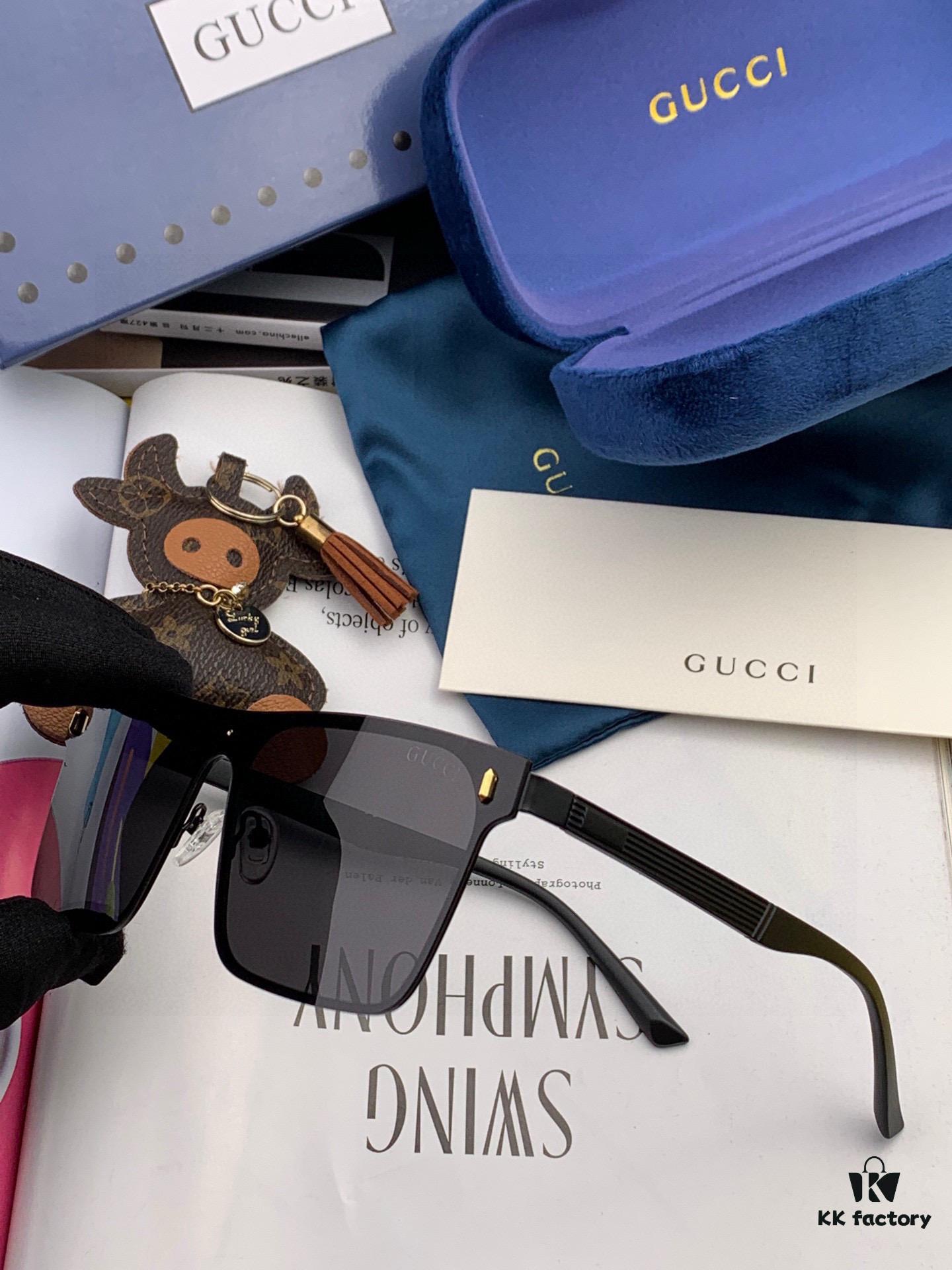 6931fdde3a89a121ed54e157 Gucci New Model One-Piece Driving Sunglasses, Must-Have Style for Travel, Popular Among Multiple Celebrities, Unisex Aviator Sunglasses Model: G7809