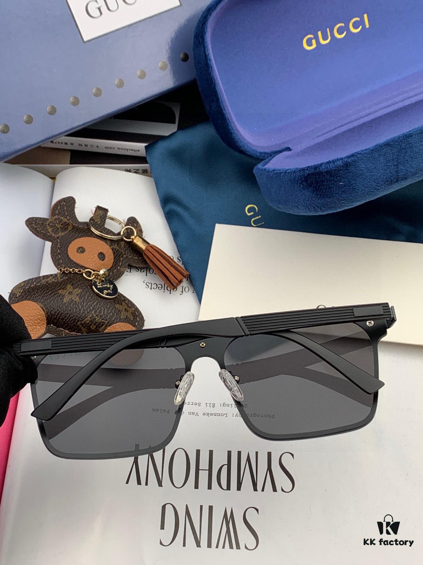 6931fdde3a89a121ed54e159 Gucci New Model One-Piece Driving Sunglasses, Must-Have Style for Travel, Popular Among Multiple Celebrities, Unisex Aviator Sunglasses Model: G7809