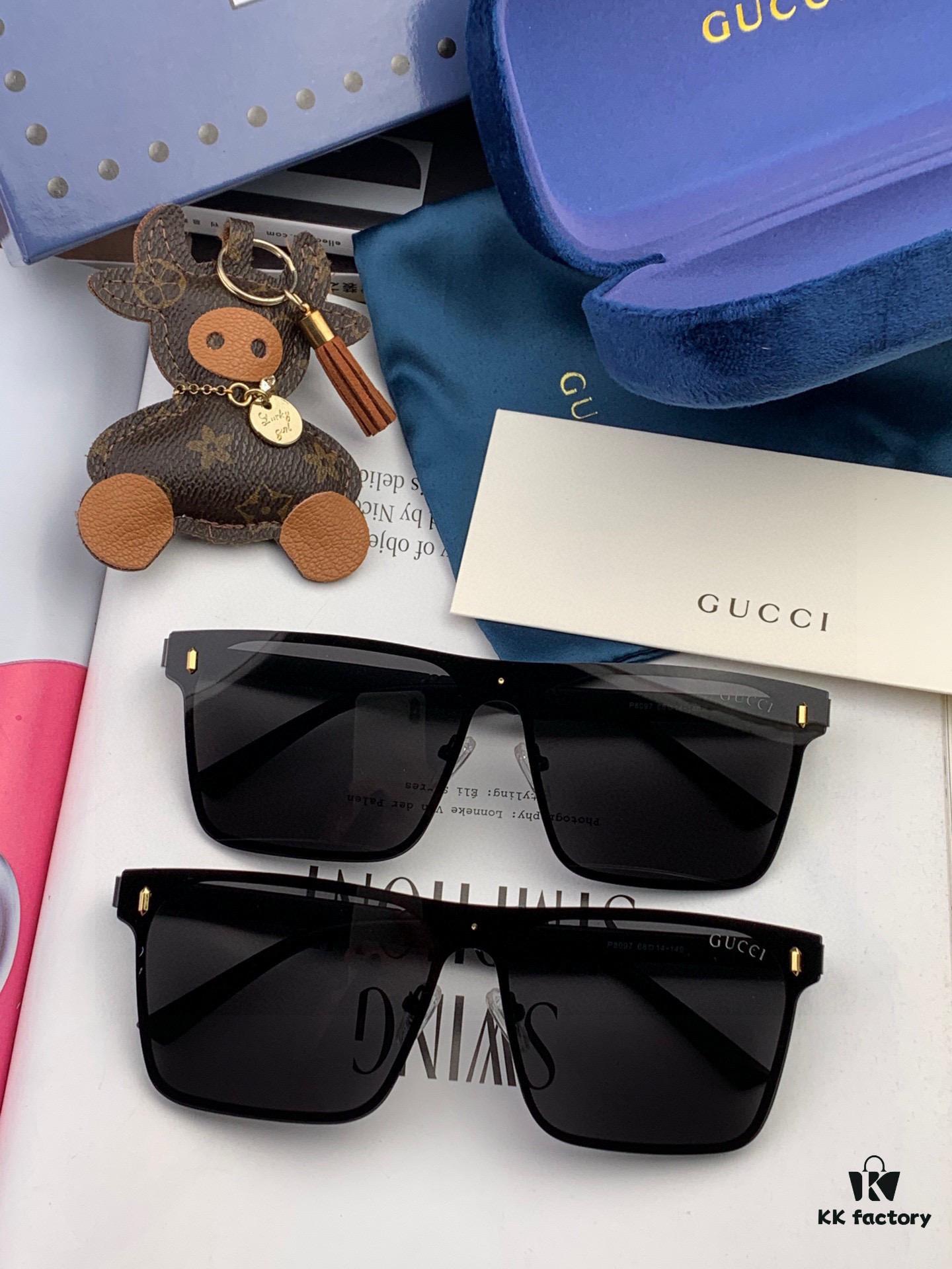6931fdde3a89a121ed54e15a Gucci New Model One-Piece Driving Sunglasses, Must-Have Style for Travel, Popular Among Multiple Celebrities, Unisex Aviator Sunglasses Model: G7809