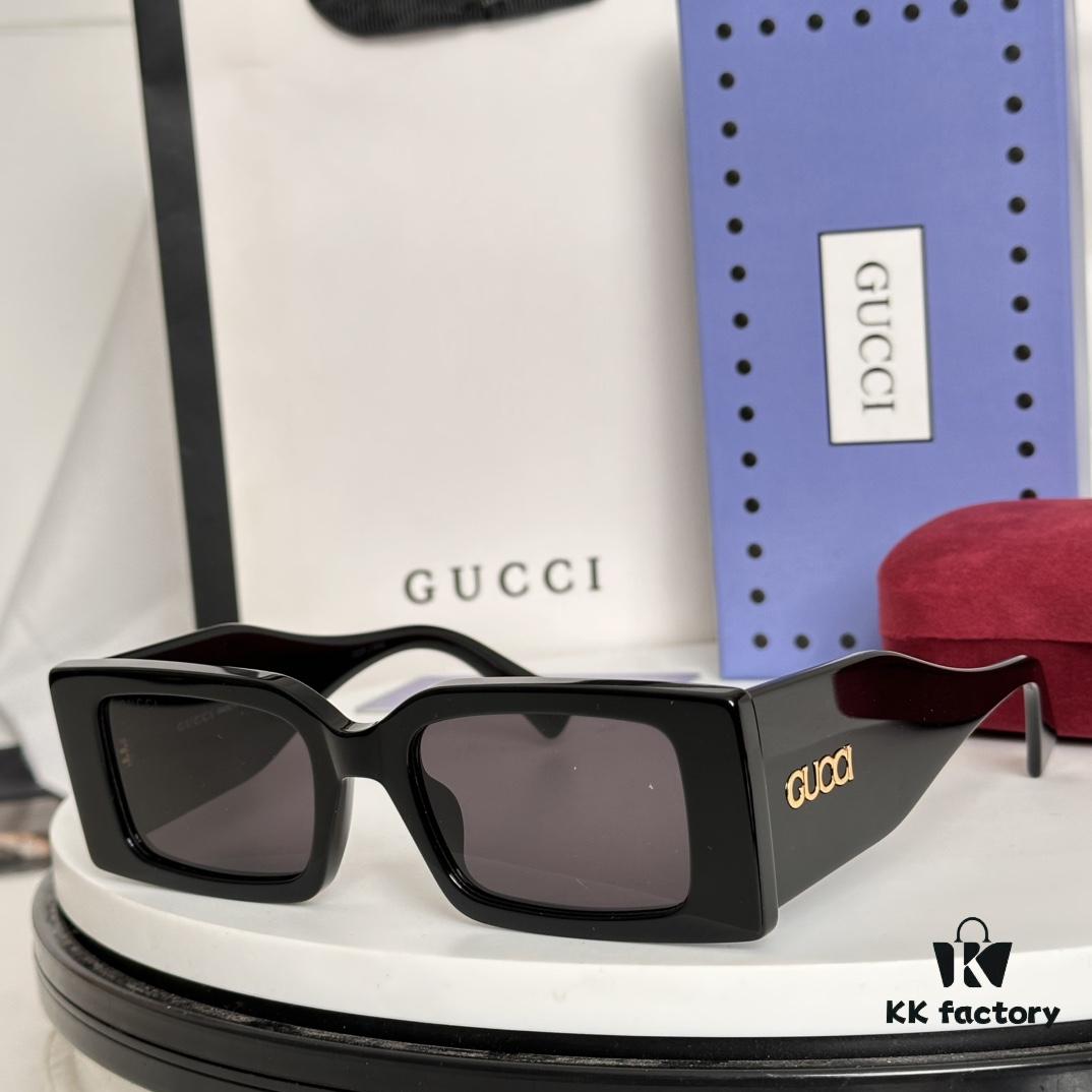 GUCCI GG1860S Sunglasses, 53-22-145, Glossy Black Acetate with Color-Injected Temples Featuring Gucci Logo