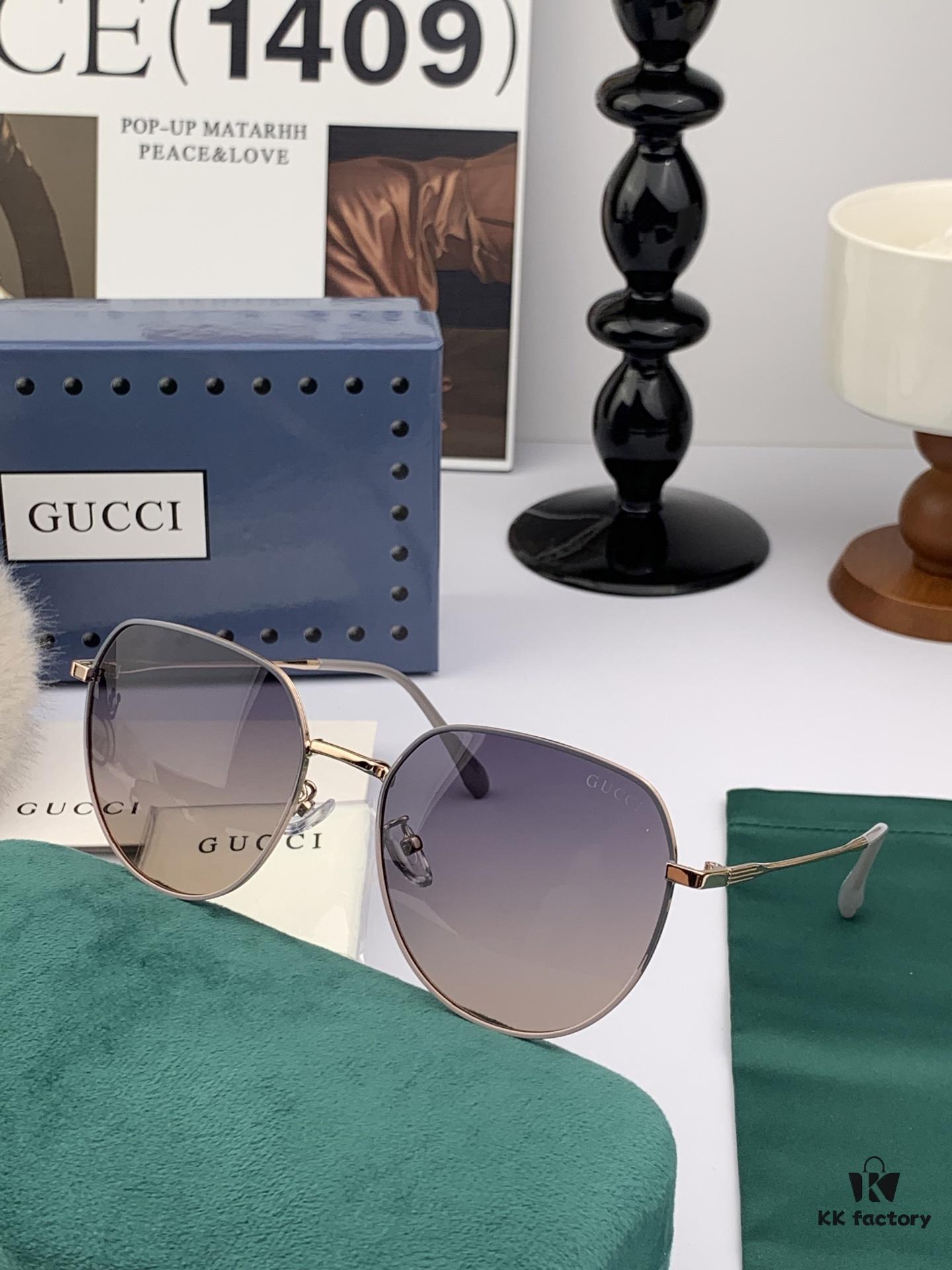 6931fde43a89a121ed54e1b0 Polarized Series Sunglasses Original GUCCI Influencer Super Hit Blue Classic Luxury Global Trend Fashion Round Frame Sunglasses High-End Quality Luxury Logo Authentic Acetate Material Model: G1241