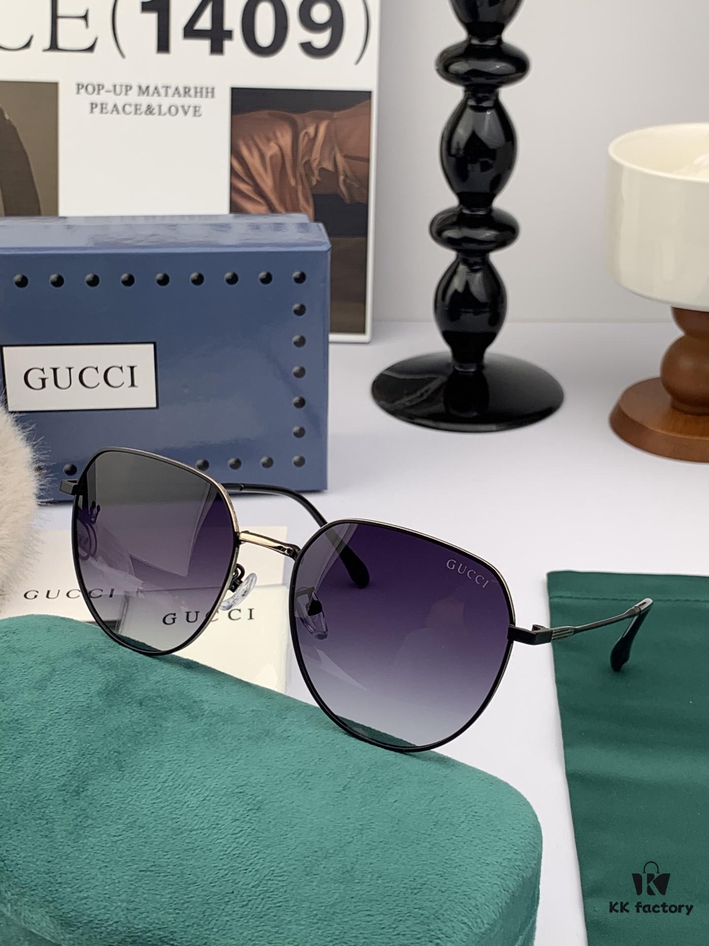 6931fde43a89a121ed54e1b1 Polarized Series Sunglasses Original GUCCI Influencer Super Hit Blue Classic Luxury Global Trend Fashion Round Frame Sunglasses High-End Quality Luxury Logo Authentic Acetate Material Model: G1241