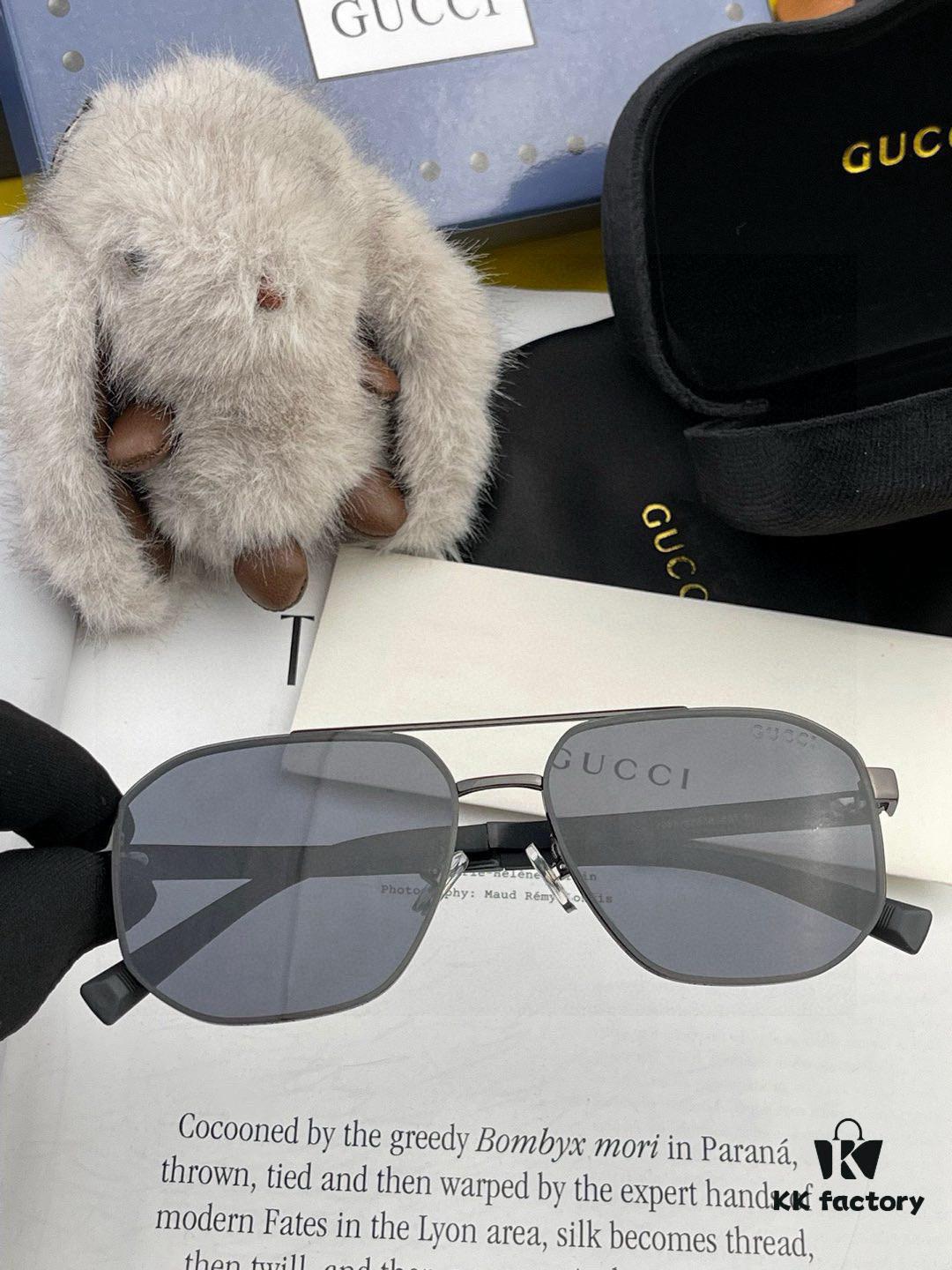 6931fded3a89a121ed54e222 GUCCI 2025 New Unisex Polygonal Sunglasses Electroplated Never Fade Ultra-Light and Highly Elastic Frame Screw-Free Design Crush-Resistant HD Nylon Lenses Exquisite Craftsmanship Original Materials Casual and Stylish Universal Fit Must-Have for Summer Model 0228