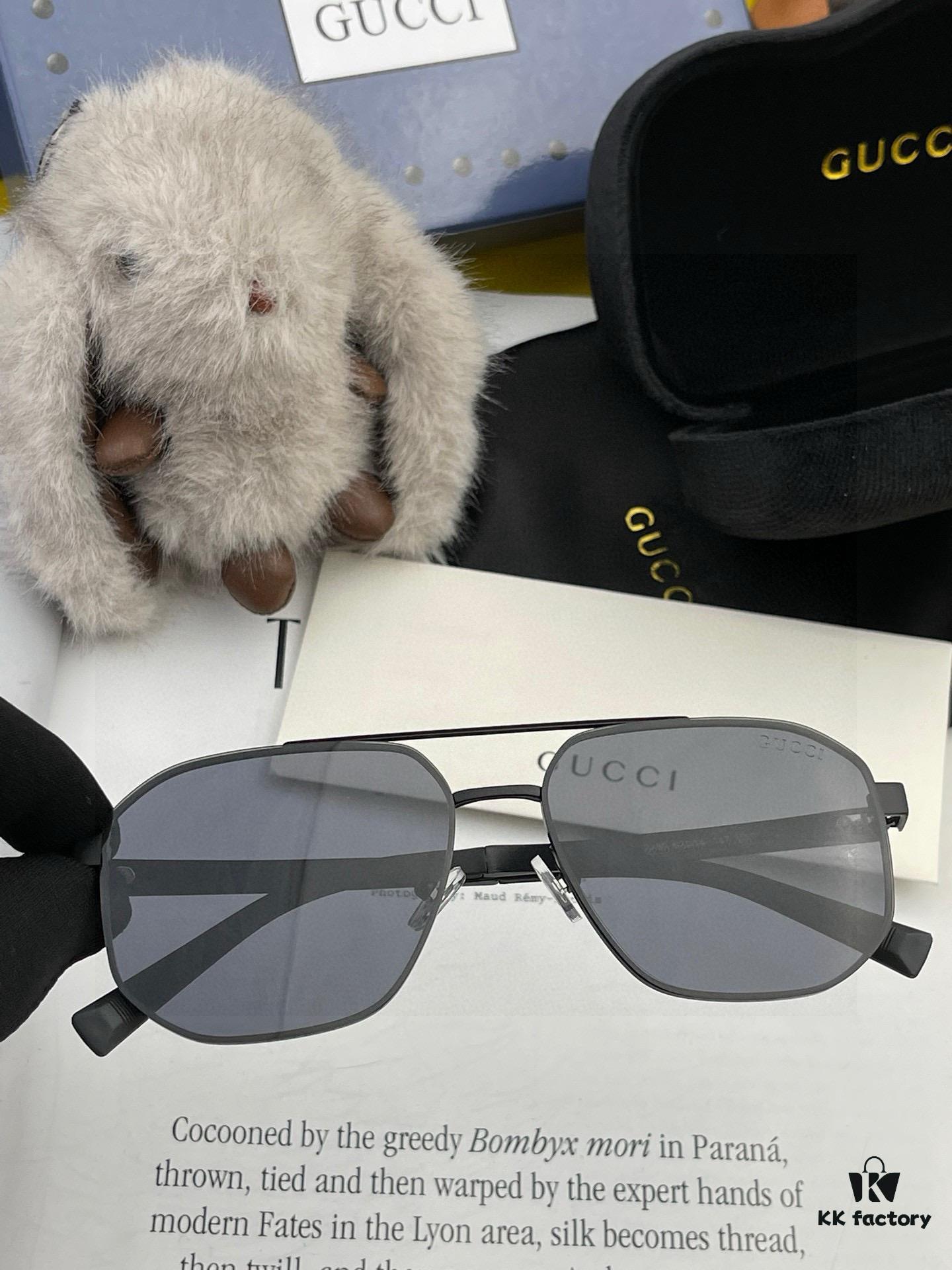 6931fded3a89a121ed54e223 GUCCI 2025 New Unisex Polygonal Sunglasses Electroplated Never Fade Ultra-Light and Highly Elastic Frame Screw-Free Design Crush-Resistant HD Nylon Lenses Exquisite Craftsmanship Original Materials Casual and Stylish Universal Fit Must-Have for Summer Model 0228