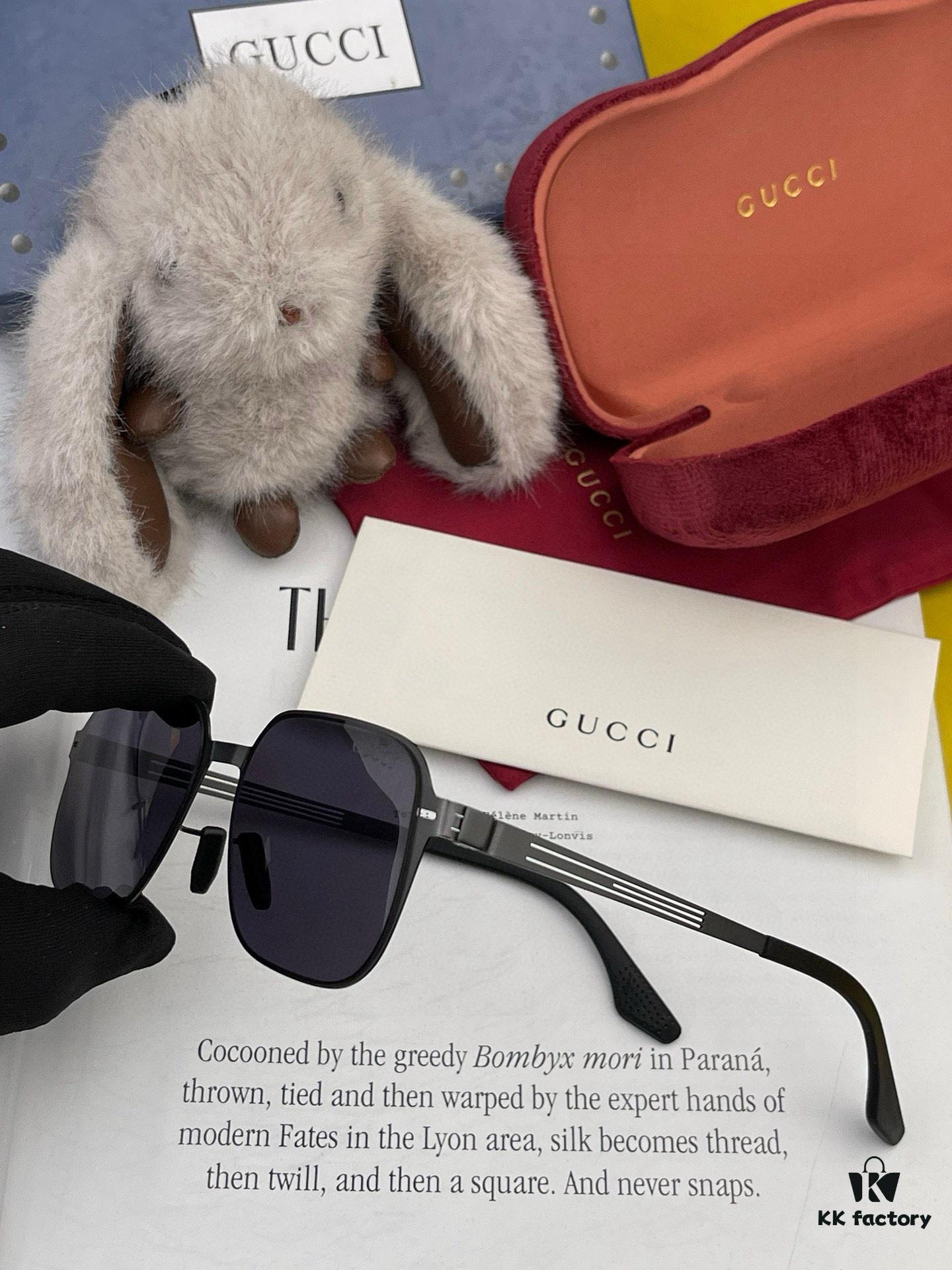 6931fdef3a89a121ed54e237 GUCCI 2025 New Unisex Polygonal Sunglasses, Ultra-Lightweight and Durable, Scratch-Resistant Electroplated Finish, HD Nylon Lenses, Screw-Free Elastic Frame, Model 3862
