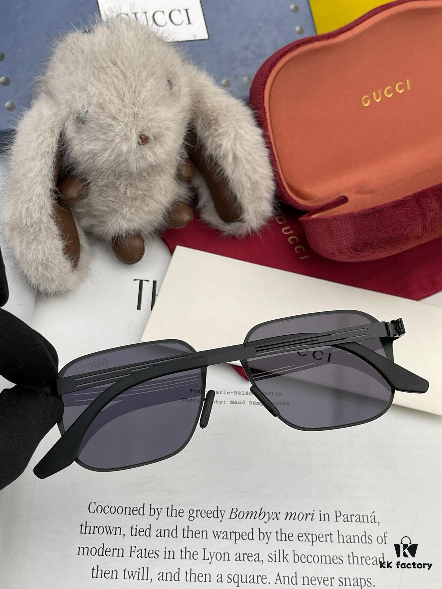 6931fdef3a89a121ed54e239 GUCCI 2025 New Unisex Polygonal Sunglasses, Ultra-Lightweight and Durable, Scratch-Resistant Electroplated Finish, HD Nylon Lenses, Screw-Free Elastic Frame, Model 3862