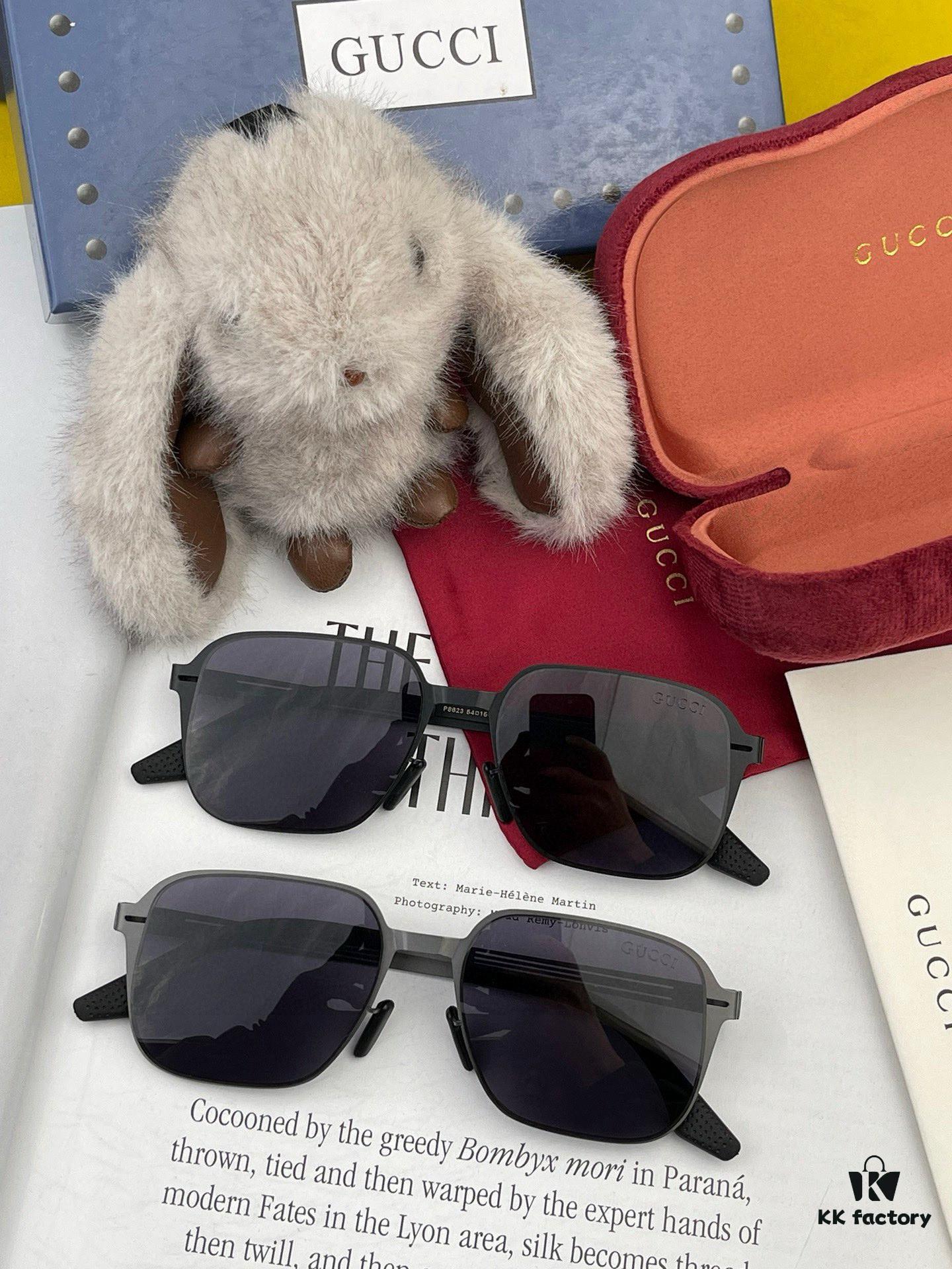 6931fdef3a89a121ed54e23a GUCCI 2025 New Unisex Polygonal Sunglasses, Ultra-Lightweight and Durable, Scratch-Resistant Electroplated Finish, HD Nylon Lenses, Screw-Free Elastic Frame, Model 3862