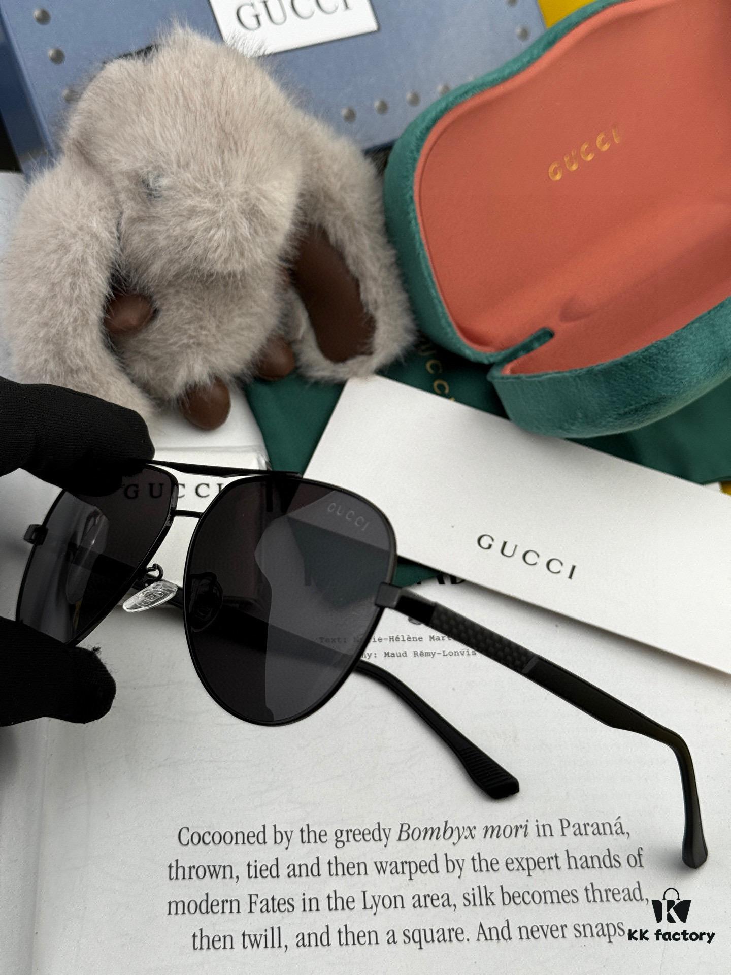 6931fdf03a89a121ed54e251 Gucci High-Quality Unisex Sunglasses, Polarized Imported Polylite Lenses, Aviator Style, UV Protection, Slimming Design for Driving and Fishing