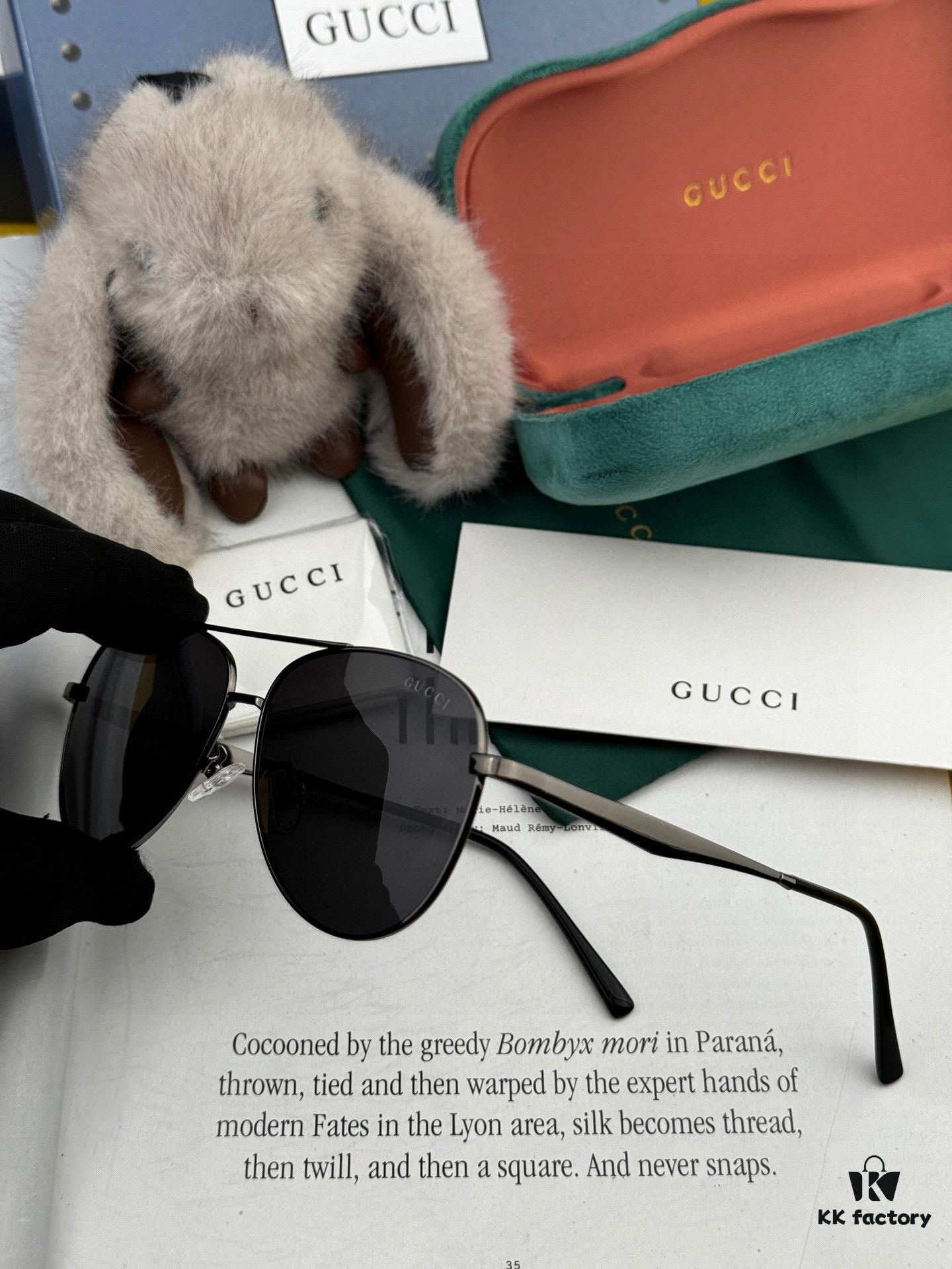 6931fdf23a89a121ed54e266 Gucci High-Quality Unisex Sunglasses, Imported Polarized Lenses by Polaroid, Aviator Style, UV Protection, Suitable for Driving and Fishing, Slimming and Versatile Design
