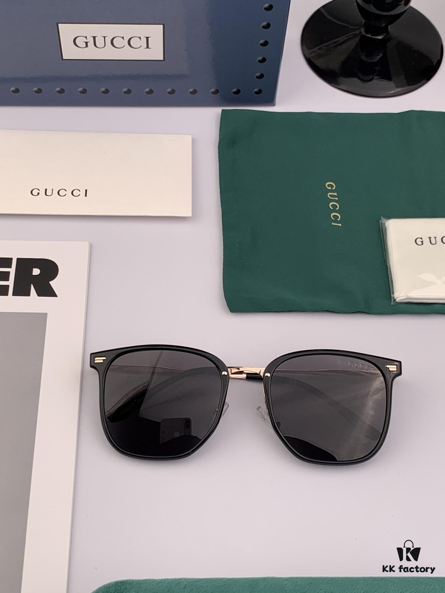 Gucci New Model Cat-eye Sunglasses, Unisex Driving Glasses, Popular Celebrity Style, Aviator Sun Glasses