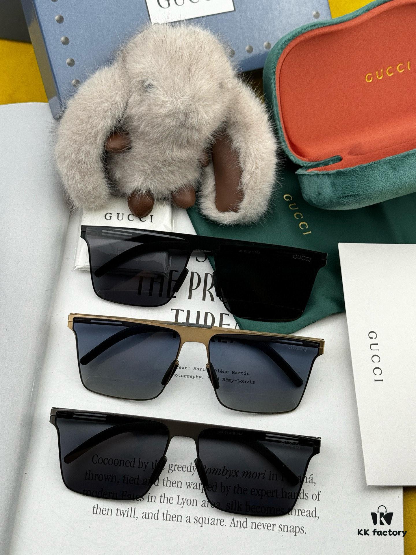 GUCCI 2025 New Unisex Polygonal Sunglasses G188, Electroplated Finish, Never Fades, Ultra-Lightweight and Highly Elastic, Screw-Free Design, Unbreakable Frame, HD Nylon Lenses, Premium Craftsmanship, Original Materials, Stylish and Universal Design, Summer Essential