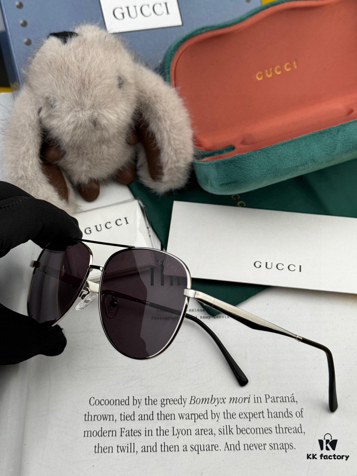 6931fe023a89a121ed54e33a Gucci High-Quality Unisex Sunglasses, Imported Polarized Lenses, Stylish Oversized Aviator Sunglasses for Men, UV Protection, Suitable for Driving and Fishing