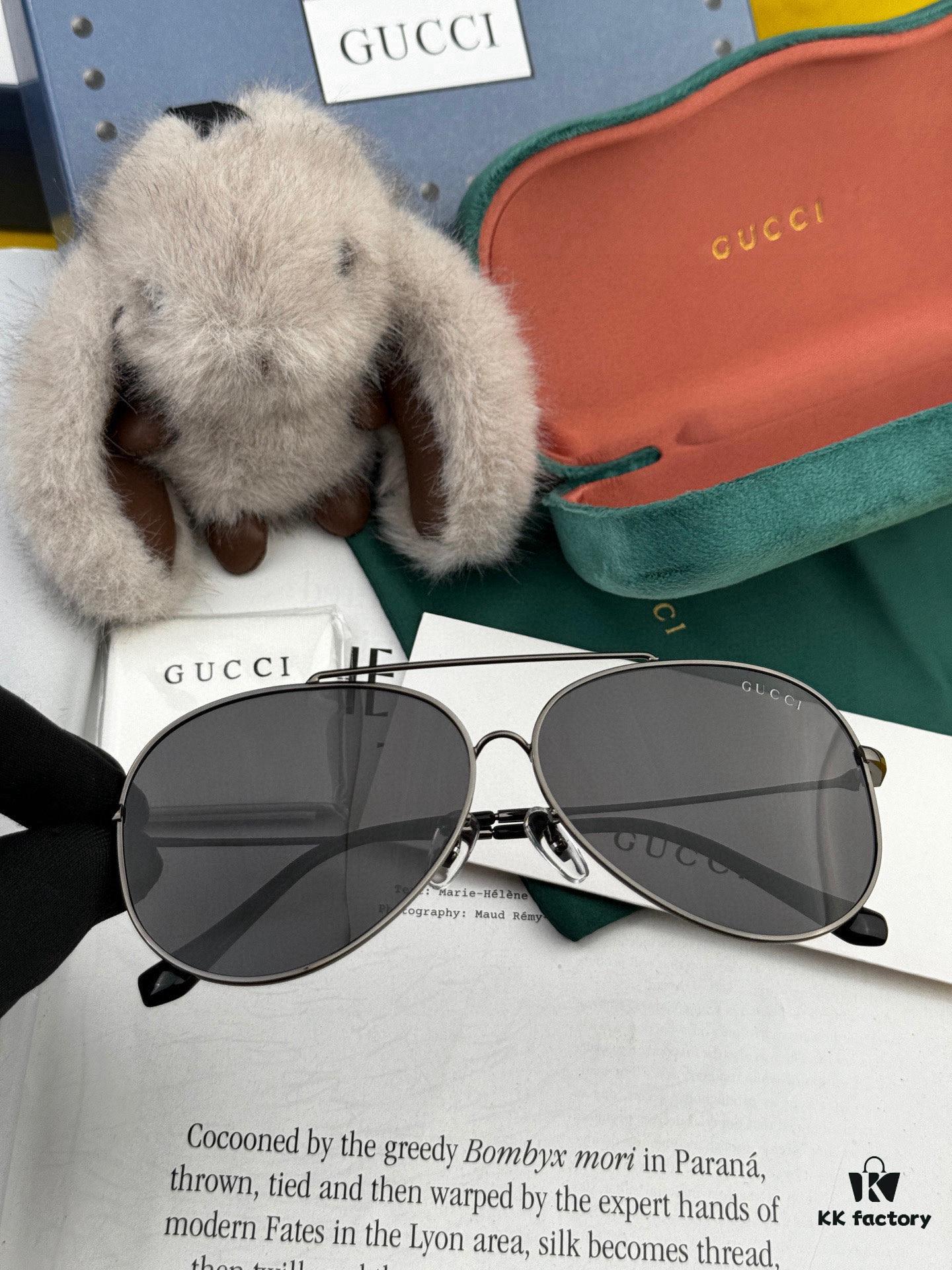 6931fe033a89a121ed54e348 Gucci High-Quality Unisex Sunglasses, Polarized Pilot Frames with Imported Polaroid Lenses, Stylish and Slimming Aviator Design for Driving, Fishing, and Daily Wear, Korean Fashion Style, Model: G2203