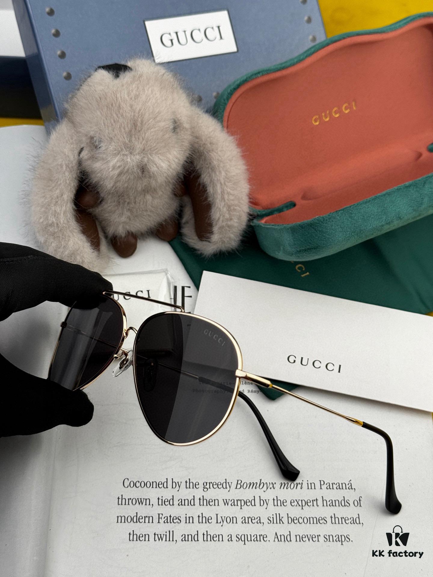 6931fe043a89a121ed54e34c Gucci High-Quality Unisex Sunglasses, Polarized Pilot Frames with Imported Polaroid Lenses, Stylish and Slimming Aviator Design for Driving, Fishing, and Daily Wear, Korean Fashion Style, Model: G2203