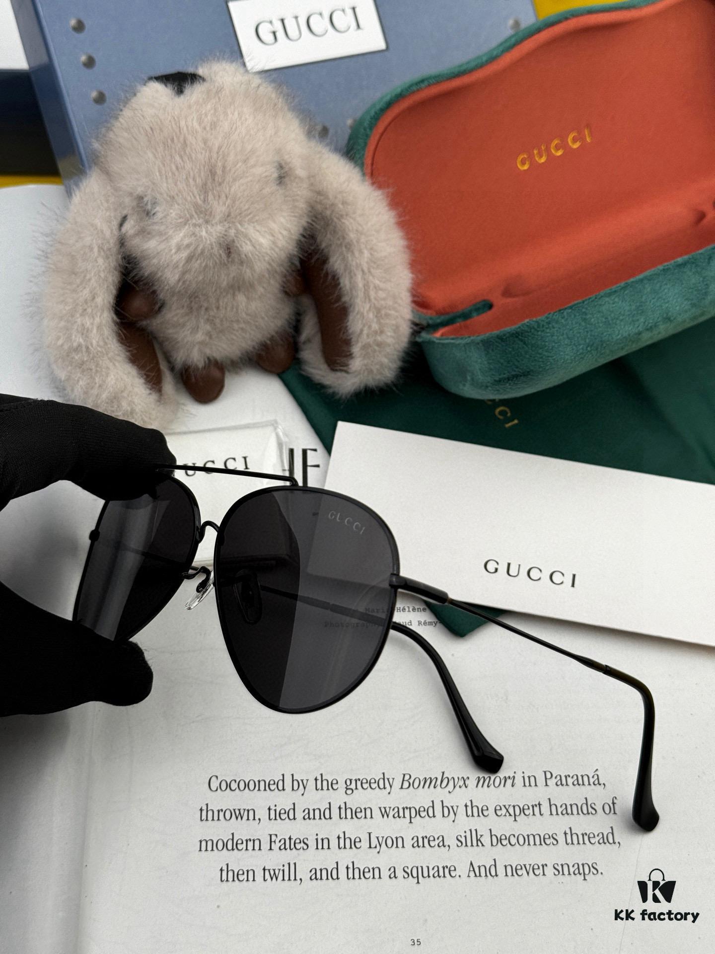 6931fe043a89a121ed54e34d Gucci High-Quality Unisex Sunglasses, Polarized Pilot Frames with Imported Polaroid Lenses, Stylish and Slimming Aviator Design for Driving, Fishing, and Daily Wear, Korean Fashion Style, Model: G2203