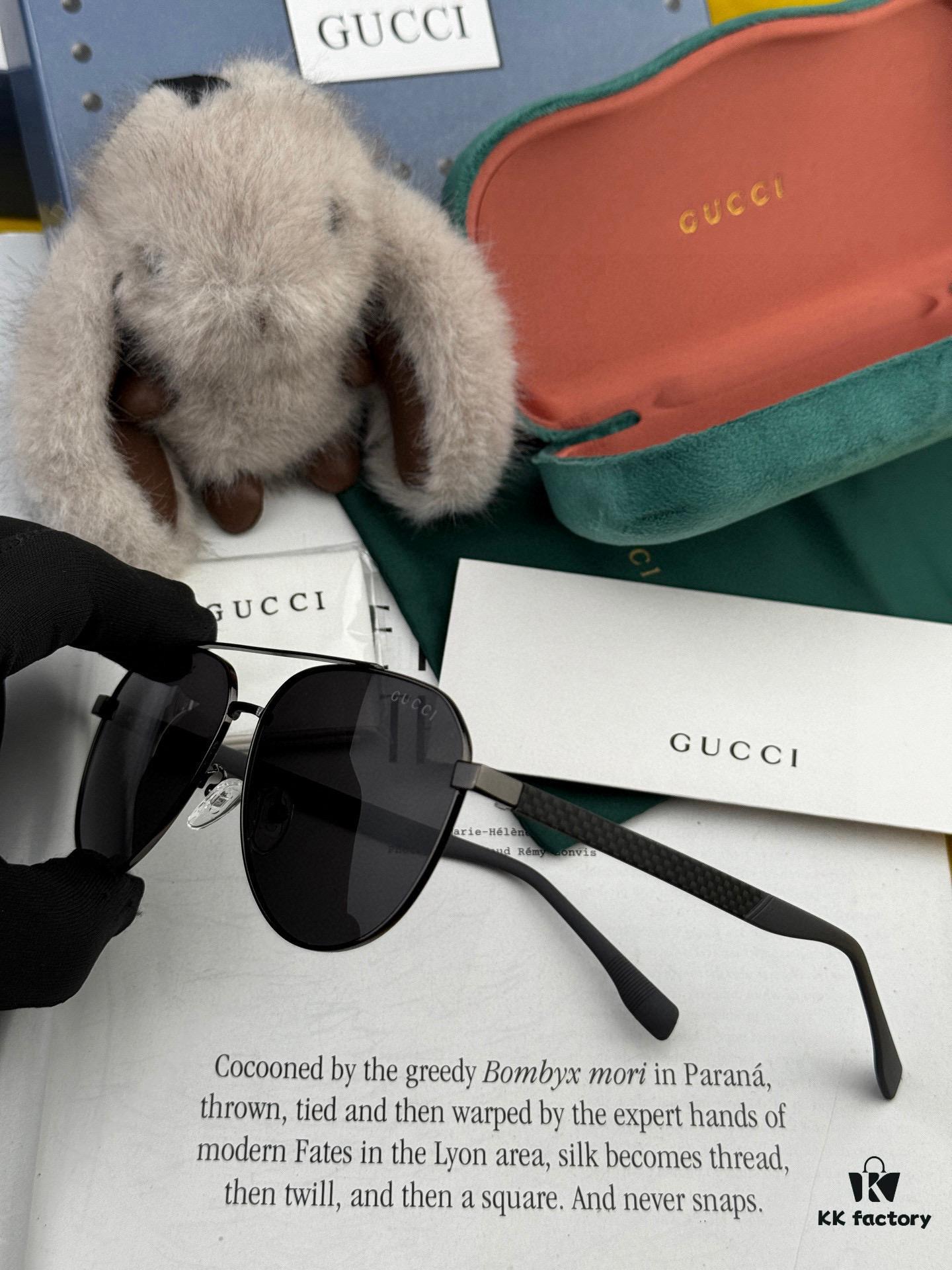 6931fe043a89a121ed54e354 Gucci High-Quality Unisex Sunglasses, Polarized Imported Polaroid Lenses, Aviator Style, UV Protection, Suitable for Driving and Fishing, Stylish and Slimming Design