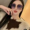 GUCCI 2025 Spring New Arrival Saddle Buckle Temple Sunglasses, Elegant Square Frame Sunglasses Loved by Influencers, Playful and Sweet with Enhanced Facial Fit, Premium Metal Finish
