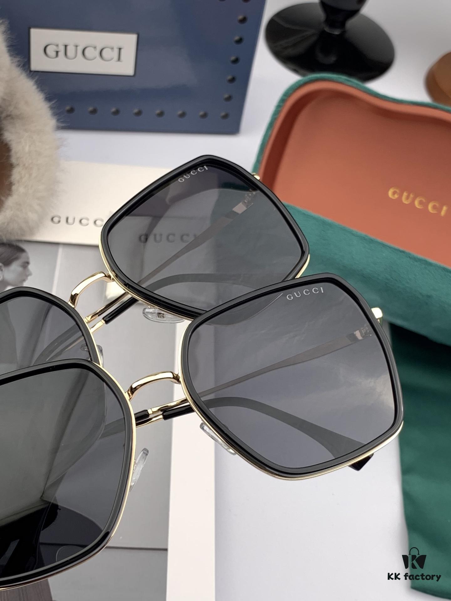 6931fe063a89a121ed54e36f GUCCI 2025 Spring New Arrival Latest Square Frame Sunglasses, Favored by Influencers for Full Charm and Playful Sweetness
