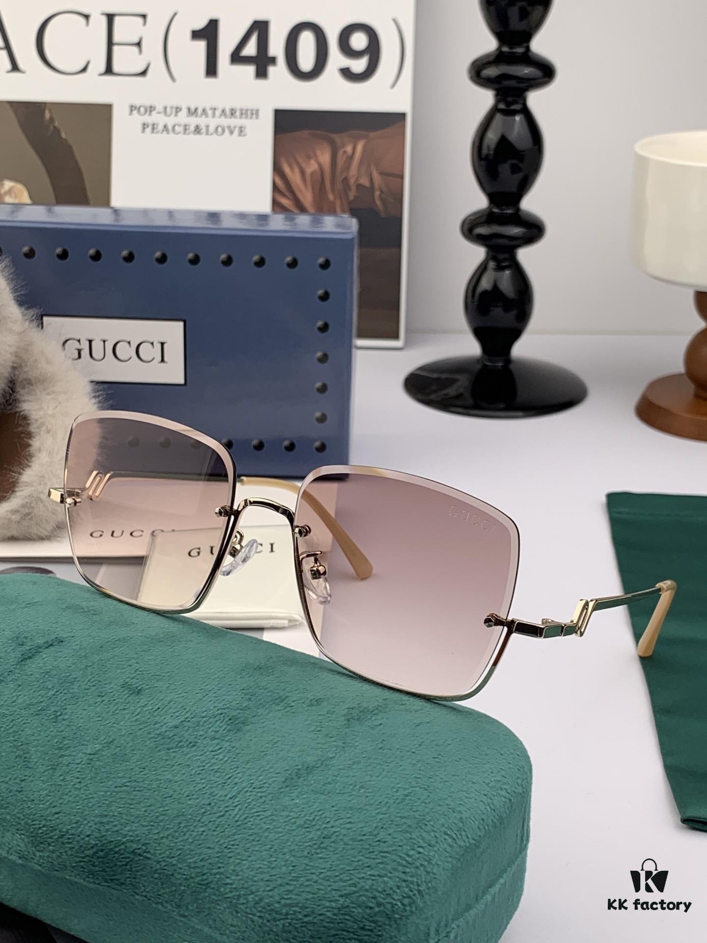 GUCCI Volcano Rain Umbrella Fashion Frameless Sunglasses Lenses Top Luxury High Quality Women's Driving Sunglasses Model: G6250