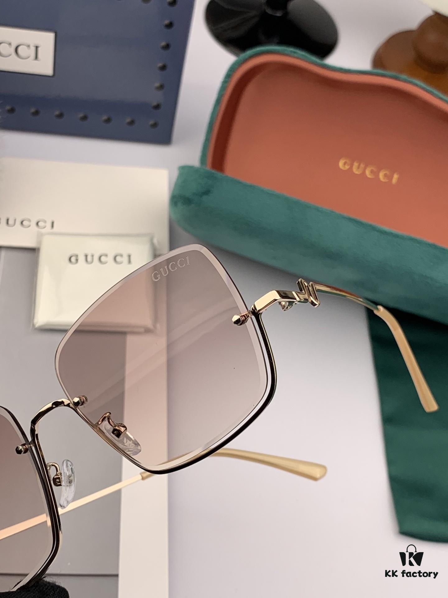 GUCCI Volcano Rain Umbrella Fashion Frameless Sunglasses Lenses Top Luxury High Quality Women's Driving Sunglasses Model: G6250
