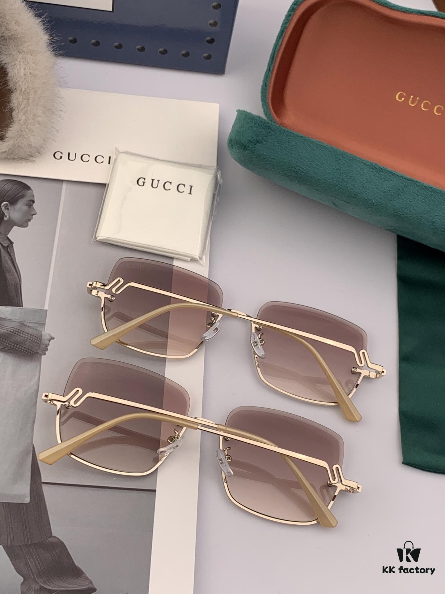 GUCCI Volcano Rain Umbrella Fashion Frameless Sunglasses Lenses Top Luxury High Quality Women's Driving Sunglasses Model: G6250