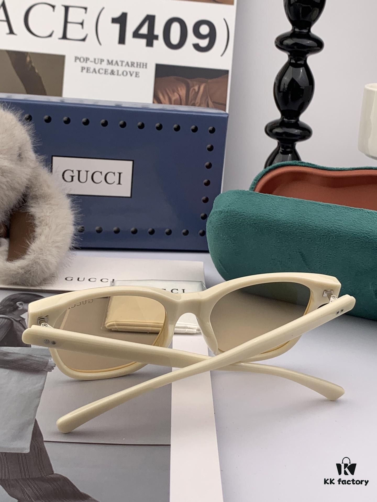 6931fe0c3a89a121ed54e3a6 Gucci Classic Small Frame Design Sunglasses, Flattering on All Face Shapes, Perfect with Coats or Dresses, Stylish and Elegant, Nylon Polarized Lenses for UV Protection, Model: G35504