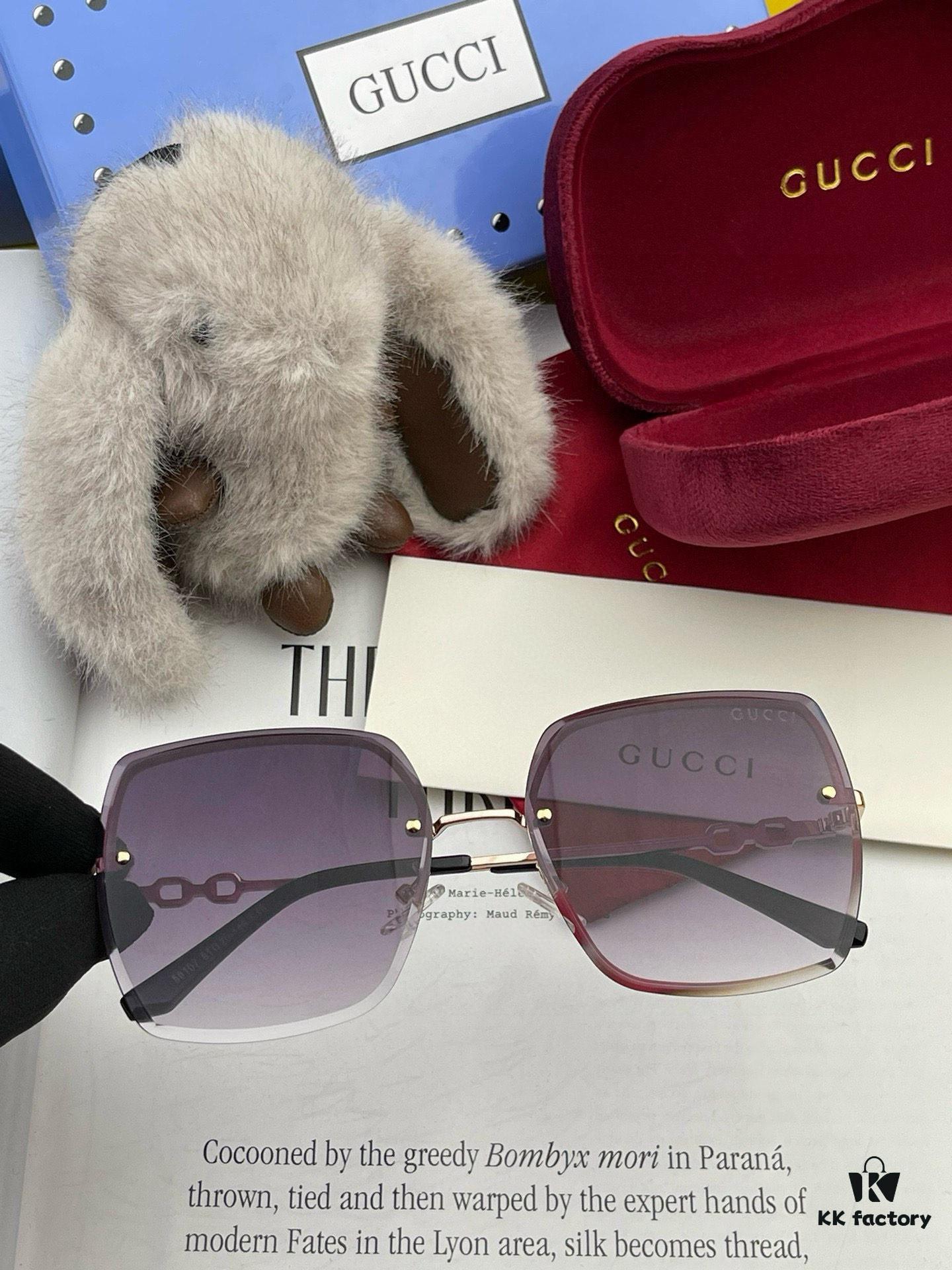 GUCCI - Gucci Imported from Italy 🇮🇹 2025 Fashion Luxury Decorative Sunglasses, Nylon HD Sunglasses, Celebrity Poster Style, Ultra-Complex Craftsmanship, Strong 3D Texture
