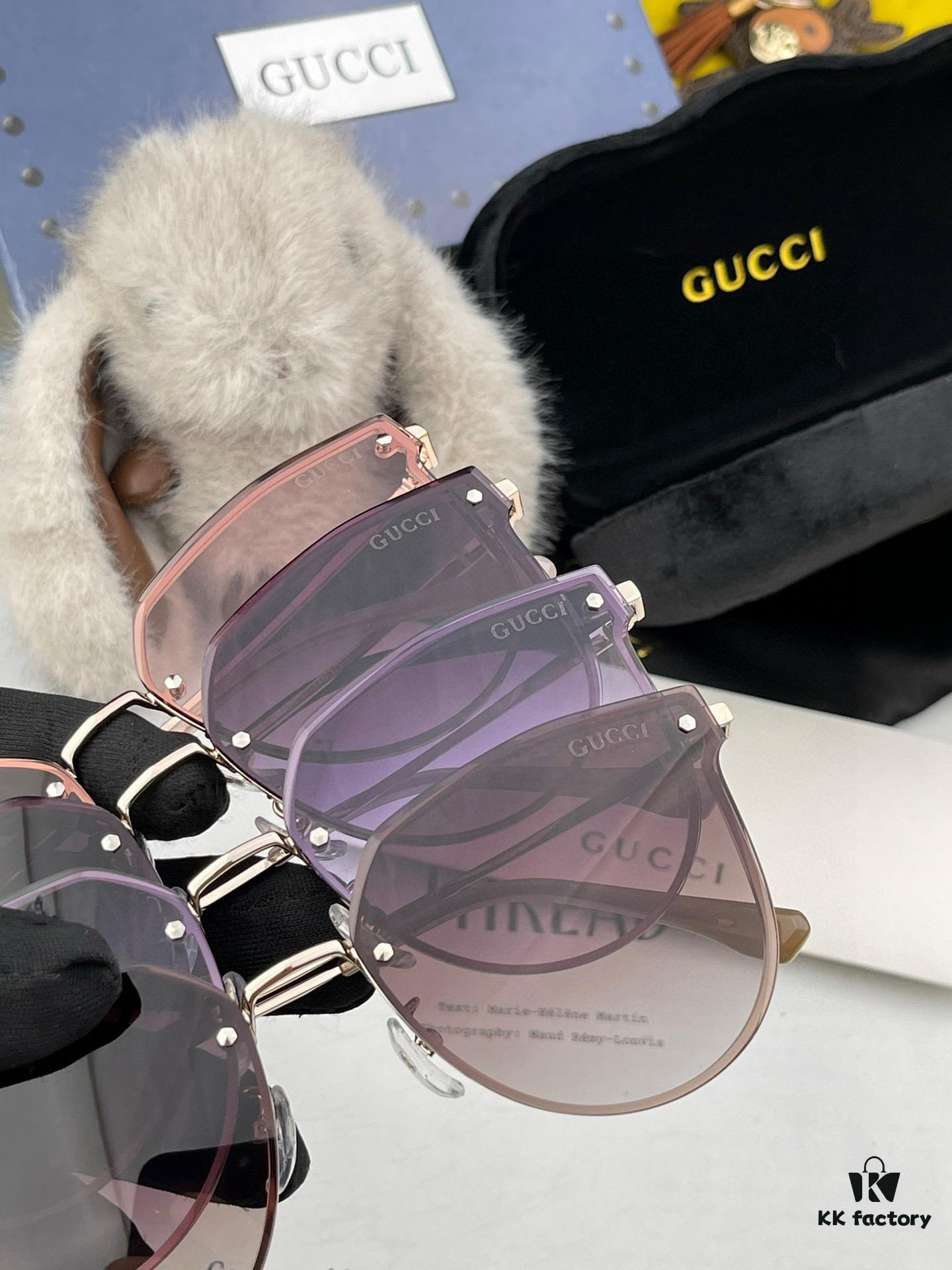 6931fe103a89a121ed54e3dc GUCCI 2025 Spring New Arrival Frameless Sunglasses, Latest Trendsetter Style with Excellent Metal Finish and Flattering Fit