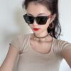 Stylish and Cool [GUCCI] Gucci New Sunglasses with Unique Charm and Avant-garde Design, Square Frame with Seamless Bridge for Ultimate Comfort