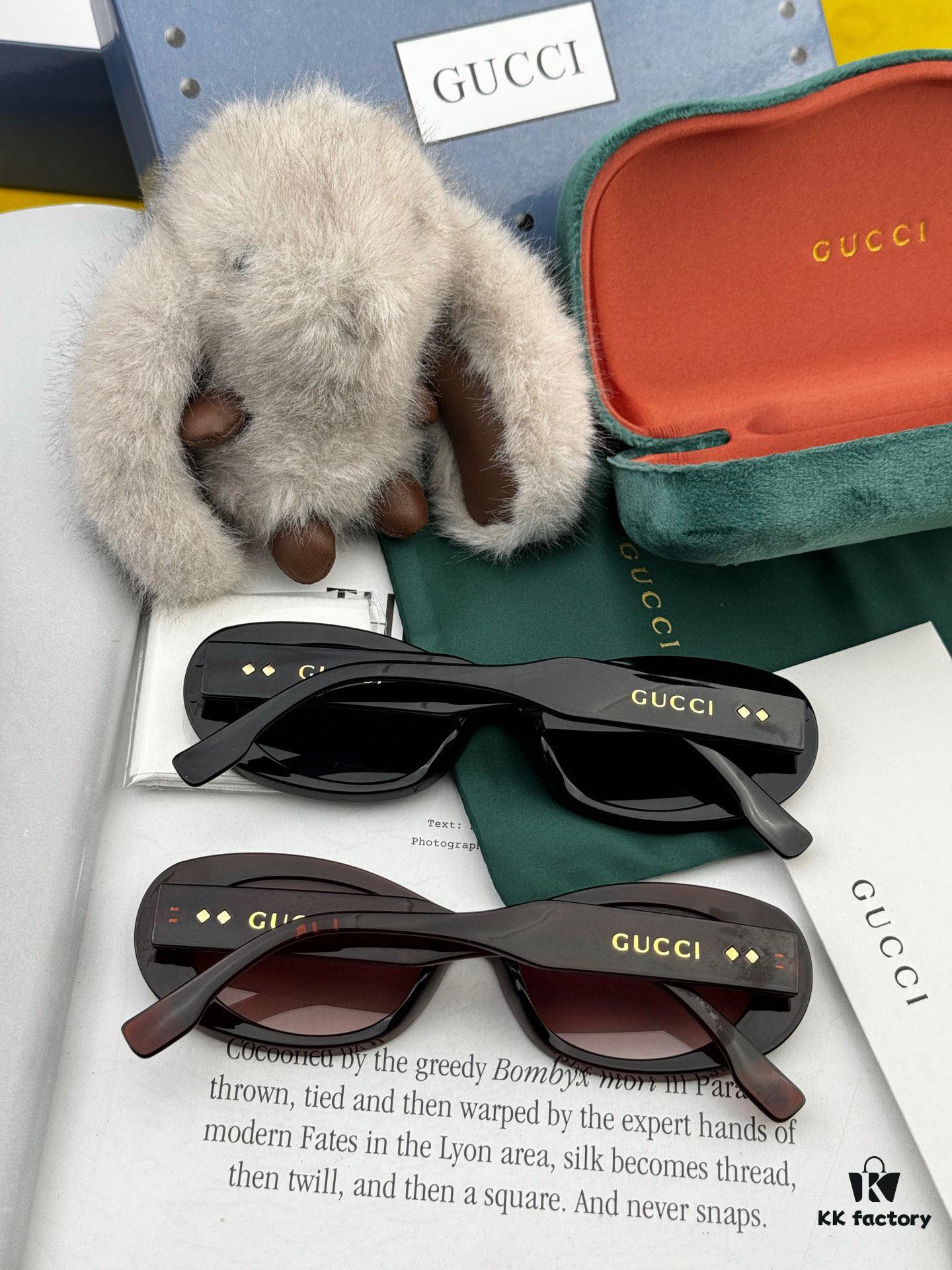 【GUCCI】2025 Spring New Arrival Trendy Popular Fashion Small-Frame Sunglasses High Quality Comfortable Wear Influencer Style Shades Model: G6988