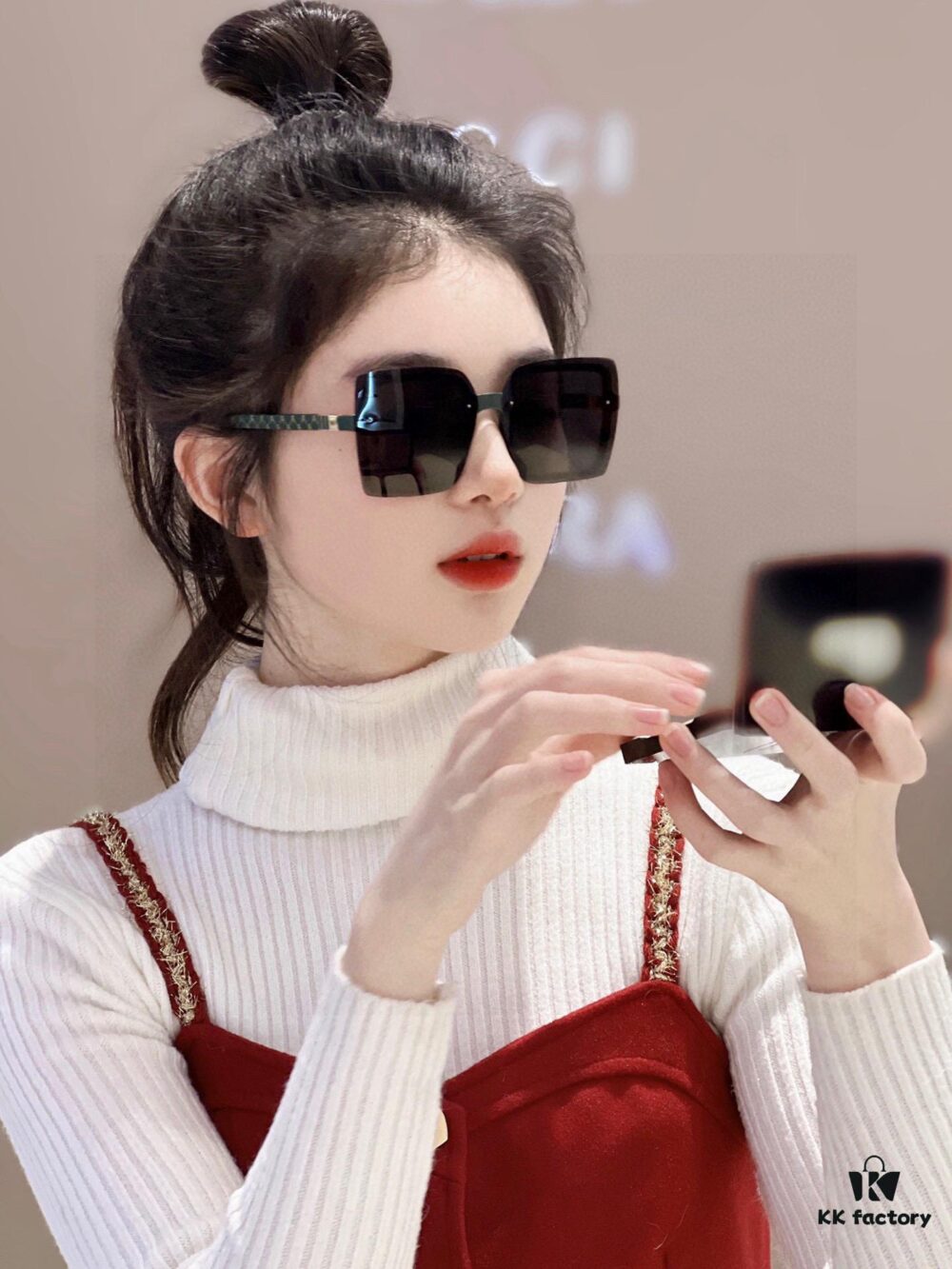6931fe1d3a89a121ed54e48d TR Polarized Series Gucci Classic Square Frame Design, Universal Fit for All Face Shapes, Stylish with Coats or Dresses, Polarized Lenses for UV Protection Model: G9222 Sunglasses