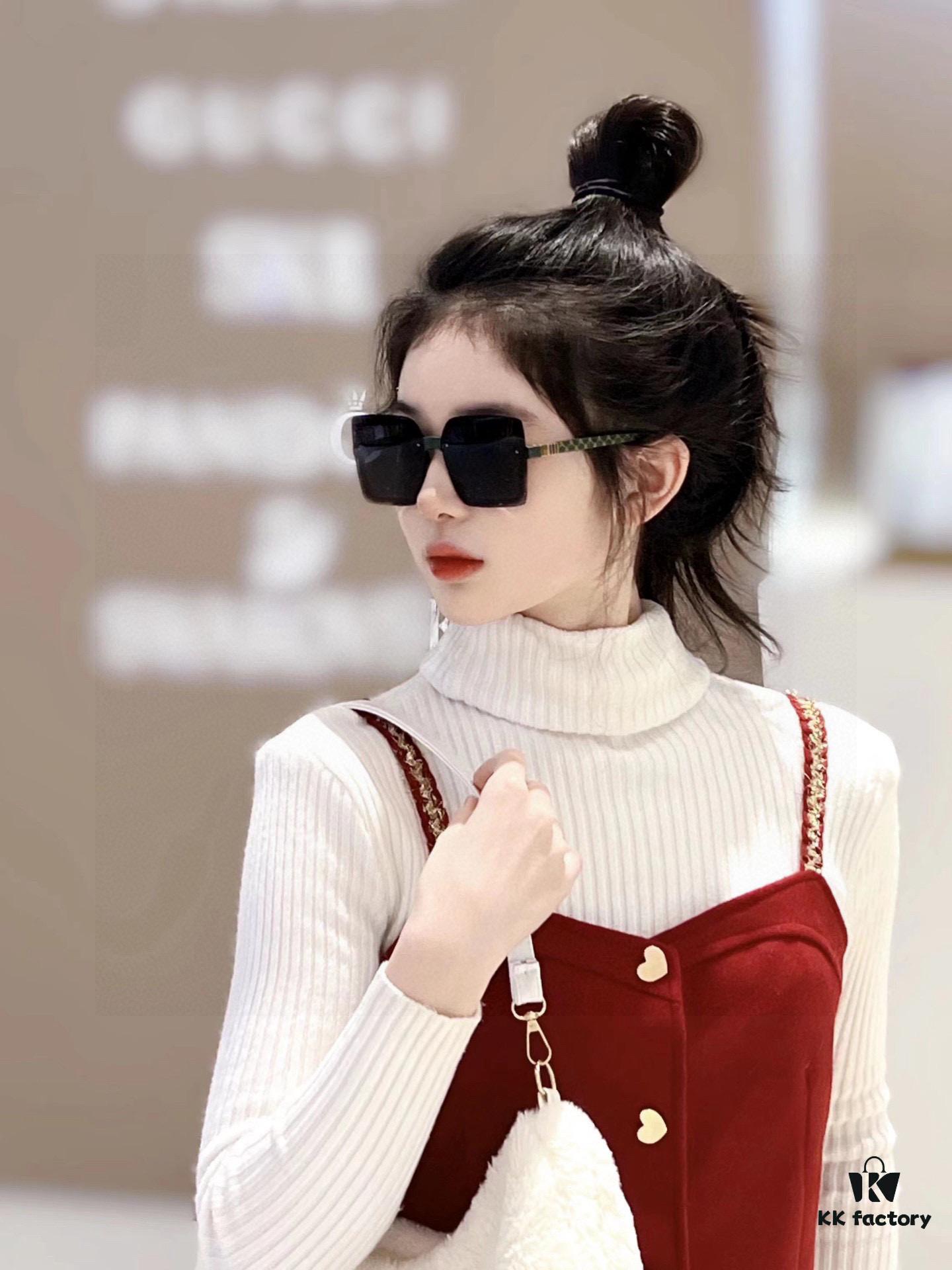 6931fe1d3a89a121ed54e48e TR Polarized Series Gucci Classic Square Frame Design, Universal Fit for All Face Shapes, Stylish with Coats or Dresses, Polarized Lenses for UV Protection Model: G9222 Sunglasses